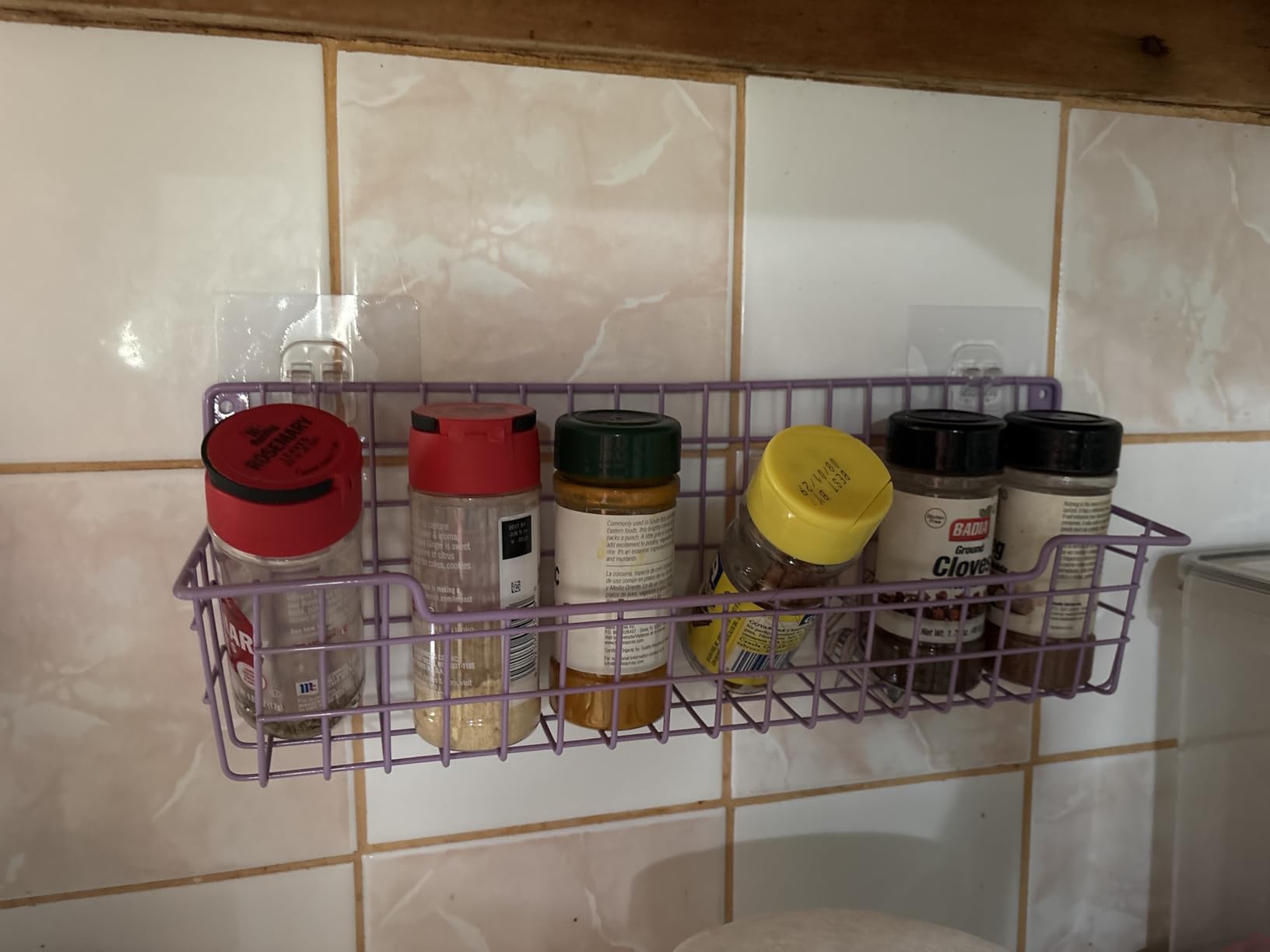 Spice Rack Wall Mount, Spice Organizer for Cabinet & Pantry Door, Set of 4 Hanging Spice Rack Saving Space for Kitchen, Black customer photo 1
