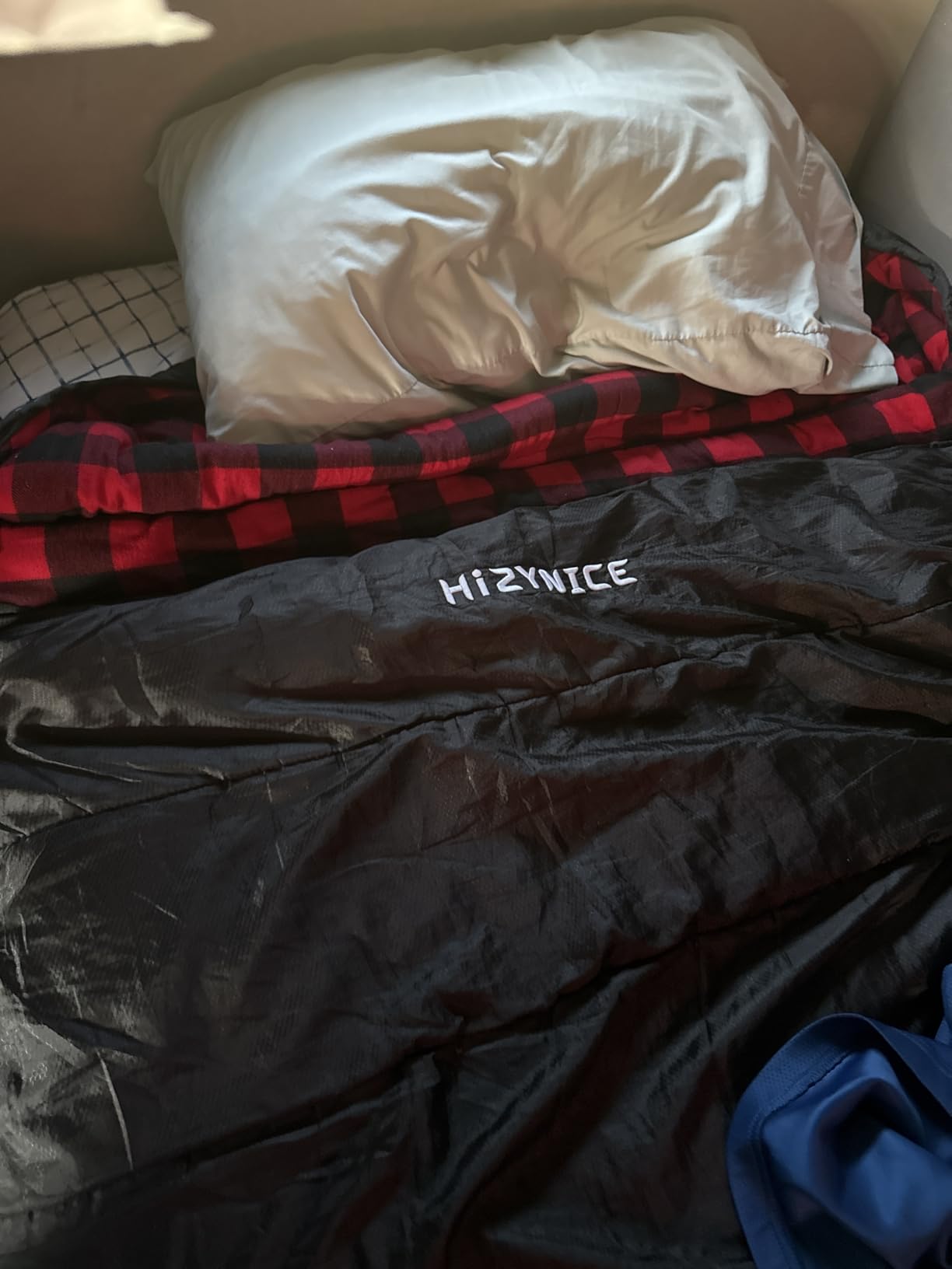 HiZYNICE Cold Weather Sleeping Bag 100% Cotton Flannel XXL for Adults Big and Tall,Free Compression Sack customer photo 2