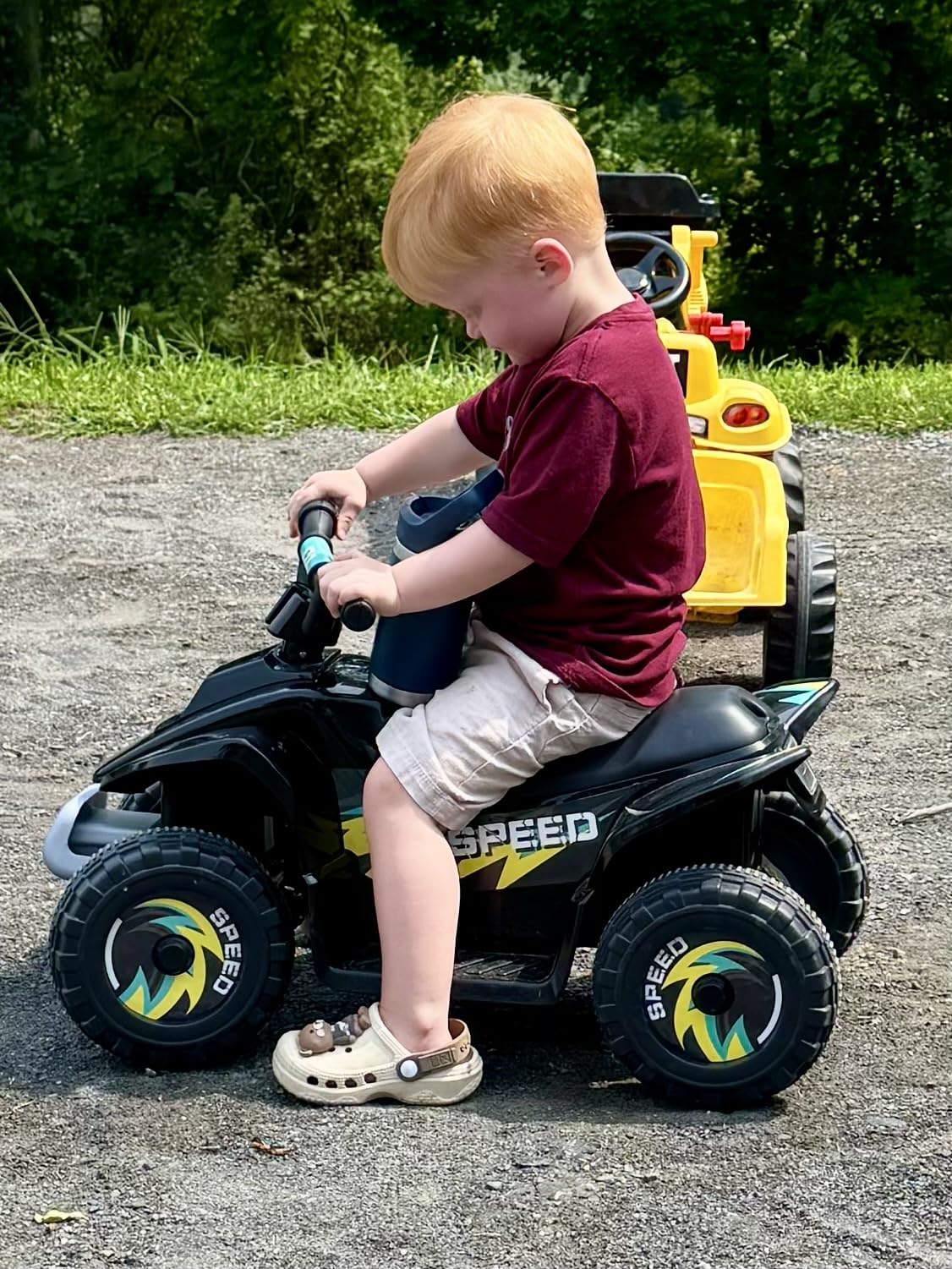 Aosom 6V Kids ATV 4-Wheeler Ride on Car for 18-36 Months Old Toddlers Pink | Electric Motorized Quad, Battery Powered Vehicle, Forward/Reverse Switch customer photo 2