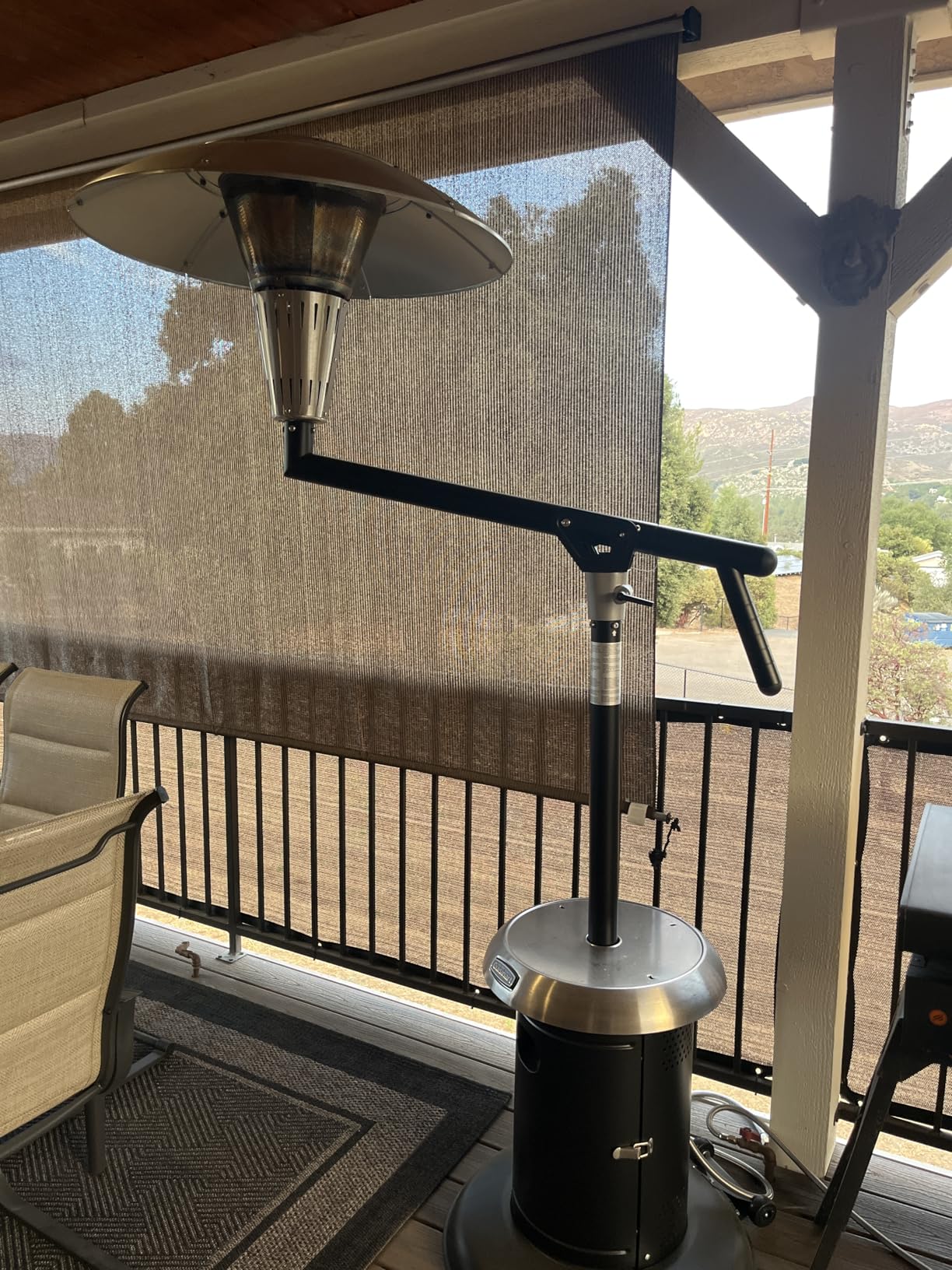 Cuisinart Perfect Position Propane Patio Heater, 38,200 BTU Powerful Directional Stainless Steel Outdoor Heater with Hidden Tank and Drink Table, Swivel Arm and Reflective Heat Shield customer photo 2