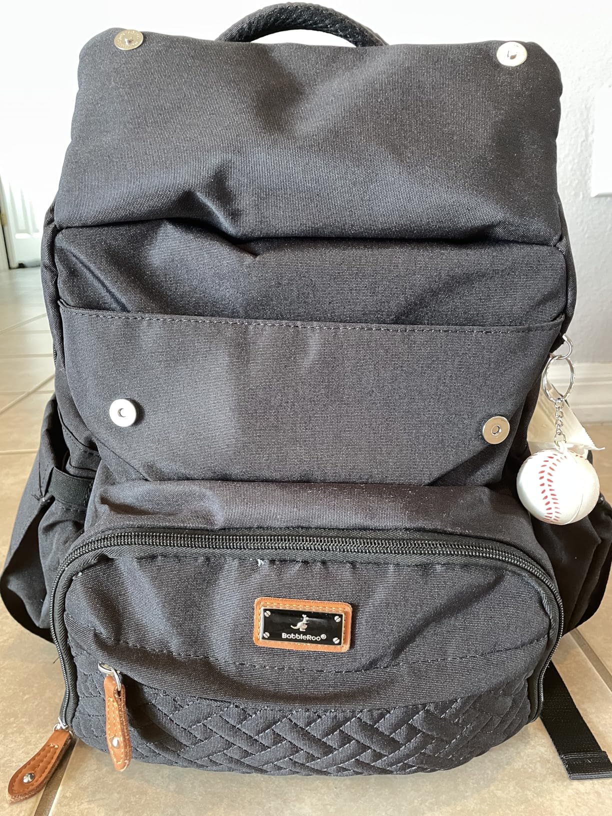 BabbleRoo Diaper Bag Backpack - Travel Large Baby Diaper Bag with Changing pad, Waterproof Baby Bags for Mom & Dad, Unisex Bags with Pacifier Case, Luggage Strap & Stroller Clips- Army Green customer photo 1