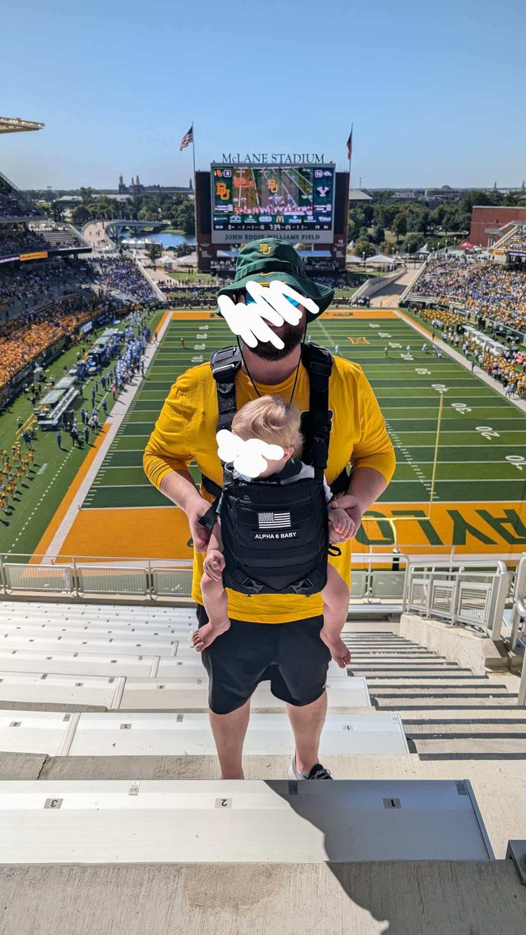 Front Facing Baby Carrier for Dad - Ergonomic Military-Design Infant-to-Toddler Carrier with Lumbar Support, MOLLE Compatible, Black customer photo 1