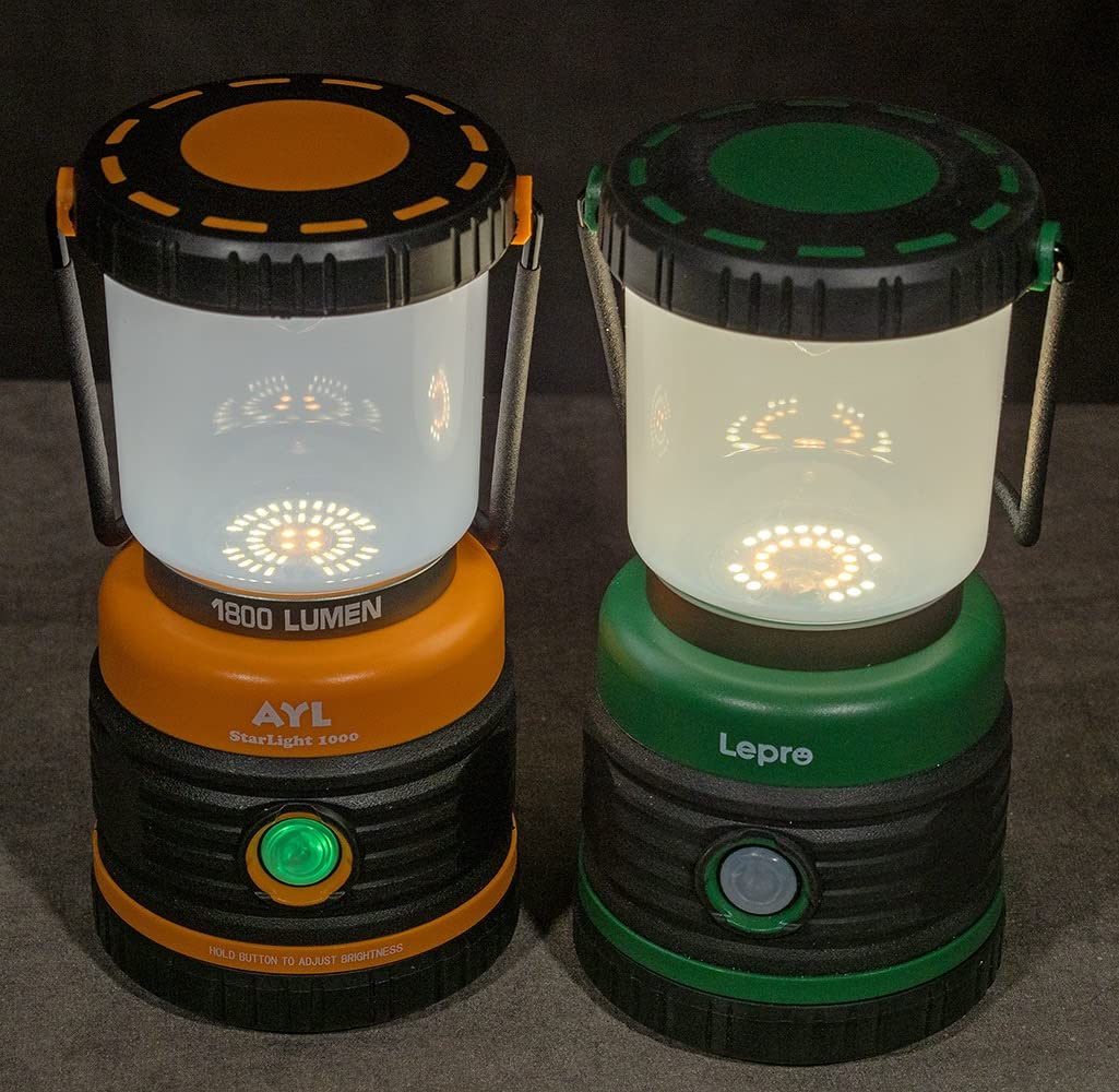 LED Camping Lantern, Battery Powered LED 1800LM, 4 Camping Lights Modes, Perfect Lantern Flashlight for Hurricane, Emergency Light, Storm, Power Outages, Survival Kits, Hiking, Fishing, Home and More customer photo 1