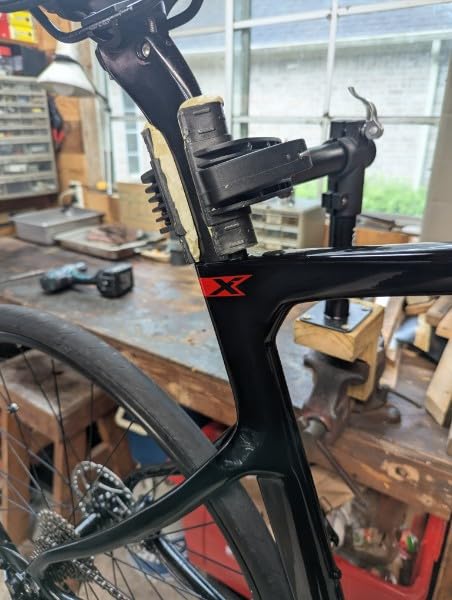 ROCKBROS Bike Repair Stand - Wall/Bench Mount, 44 lbs Capacity - Fits 30-75mm Tubes, Quick Release Clamp, Non-Slip Silicone Protects Paint customer photo 1