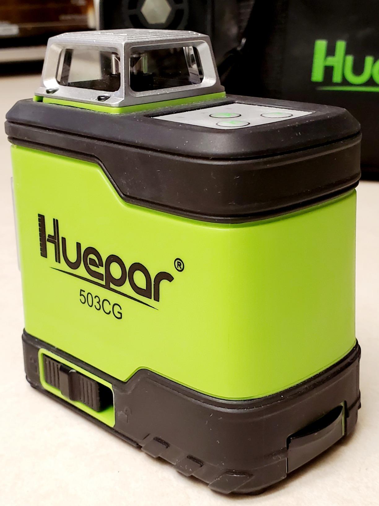 Huepar Laser Level 360 Self Leveling, Rechargeable Green Laser 3x360° Cross Line Lazer Leveler 3D Level Laser Tool for Construction and Picture Hanging, Strong Magnetic Bracket & Hard Carry Case - HM03CG customer photo 2