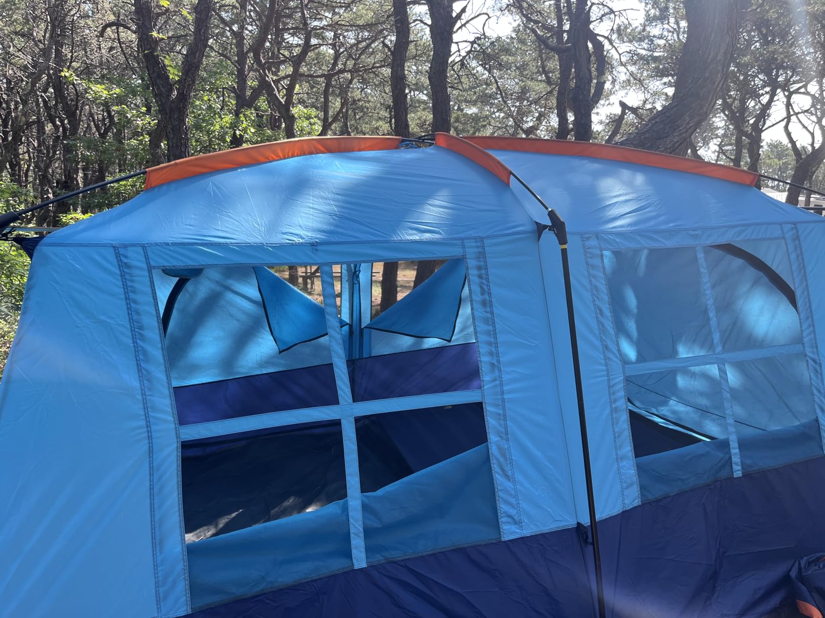 Extra Large Tent 6-12-14 Person, Family Cabin Tents, 2 Rooms, 3 Doors and 3 Windows with Mesh, Straight Wall, Waterproof, Double Layer, Big Tent for Outdoor, Picnic, Camping, Family Gathering customer photo 1