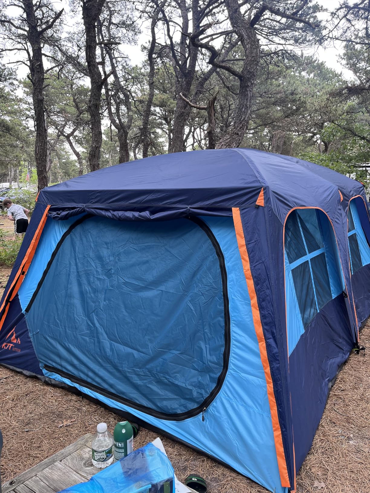 Extra Large Tent 6-12-14 Person, Family Cabin Tents, 2 Rooms, 3 Doors and 3 Windows with Mesh, Straight Wall, Waterproof, Double Layer, Big Tent for Outdoor, Picnic, Camping, Family Gathering customer photo 2