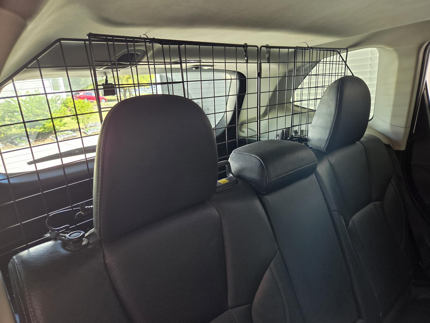 Dog Car Barrier for SUV Trunk Cargo Area, Foldable & Adjustable Car Divider and Cargo Gate to Keep Dogs in Back (Patent Design) customer photo 1
