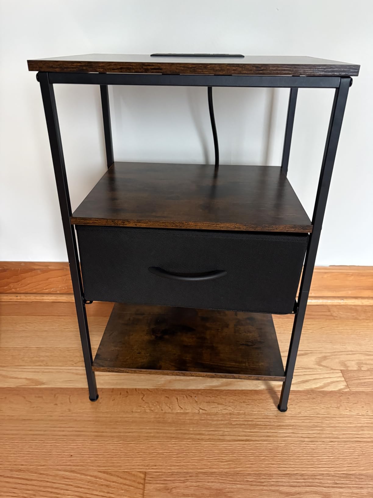 SUPERJARE Nightstand with Charging Station, 3-Tier Storage End Table customer photo 1