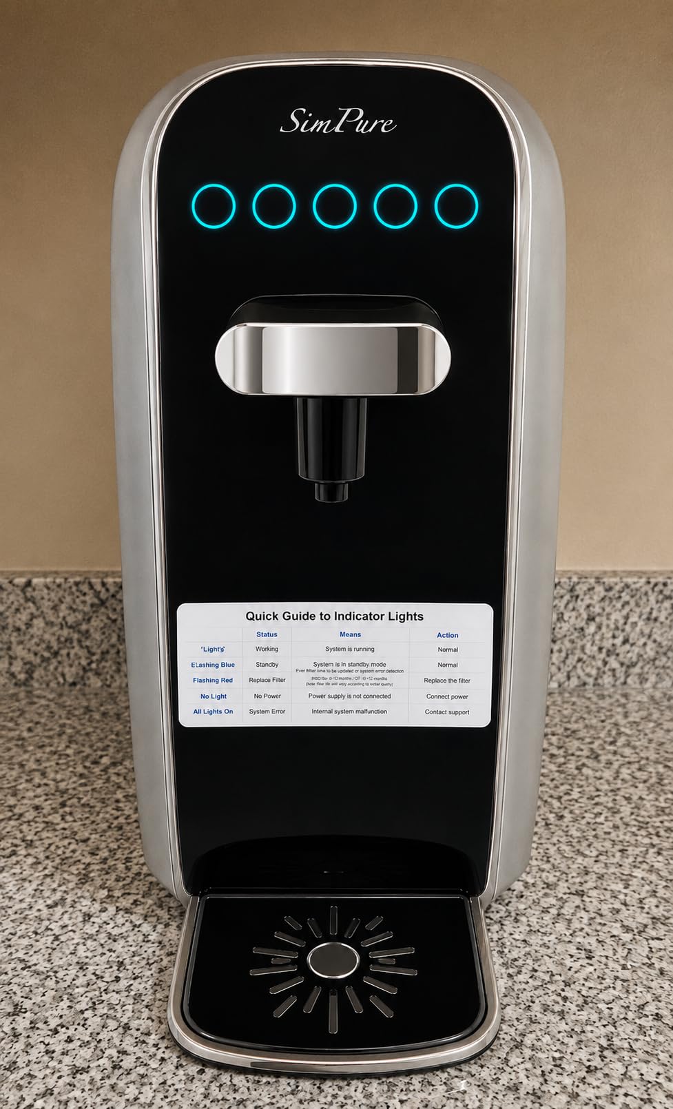 SimPure Y7P-BW UV Countertop Reverse Osmosis Water Filter, 5 Stage RO | NSF/ANSI 58 Certified Water Filtration System, RO Water Purifier, No Installation, 4:1 Pure to Drain, Classic Pure Taste customer photo 1