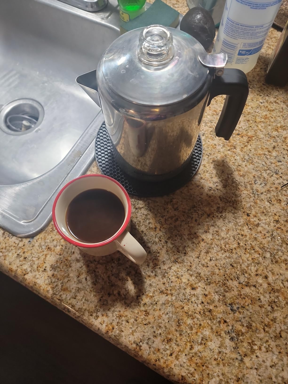 Elite Gourmet EC008 8-Cup Stovetop Coffee Percolator, Stainless Steel customer photo 1