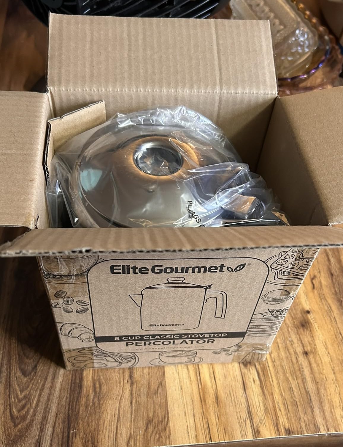 Elite Gourmet EC008 8-Cup Stovetop Coffee Percolator, Stainless Steel customer photo 2
