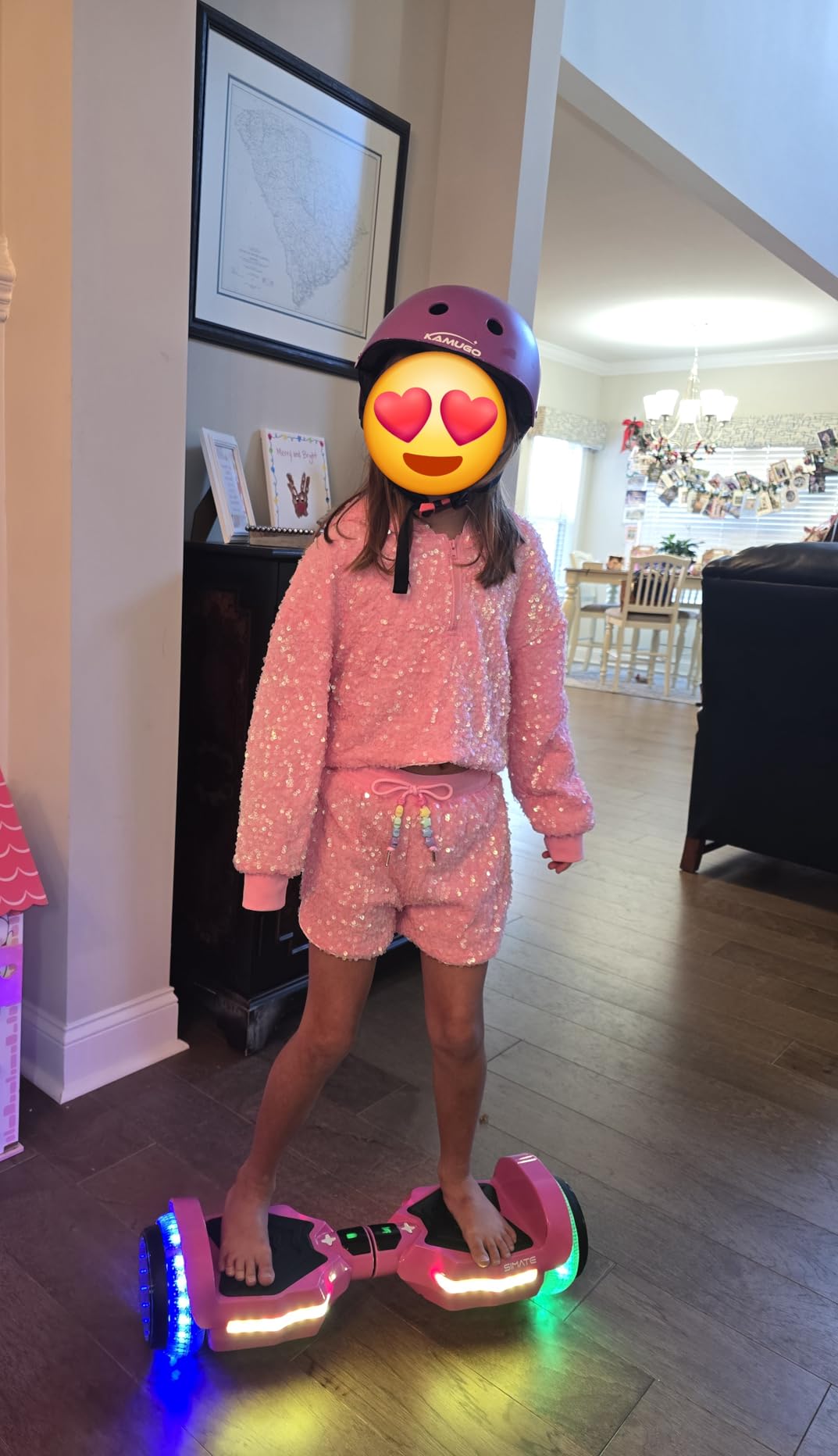 SIMATE Scooter, Colorful LED Light-Up Wheels, Bluetooth Speakers and APP, Dual 250W Motors, 8.5 mph Max Speed & 8.5 Miles Max Range, Gifts for Kids Adults Girls Boys customer photo 2