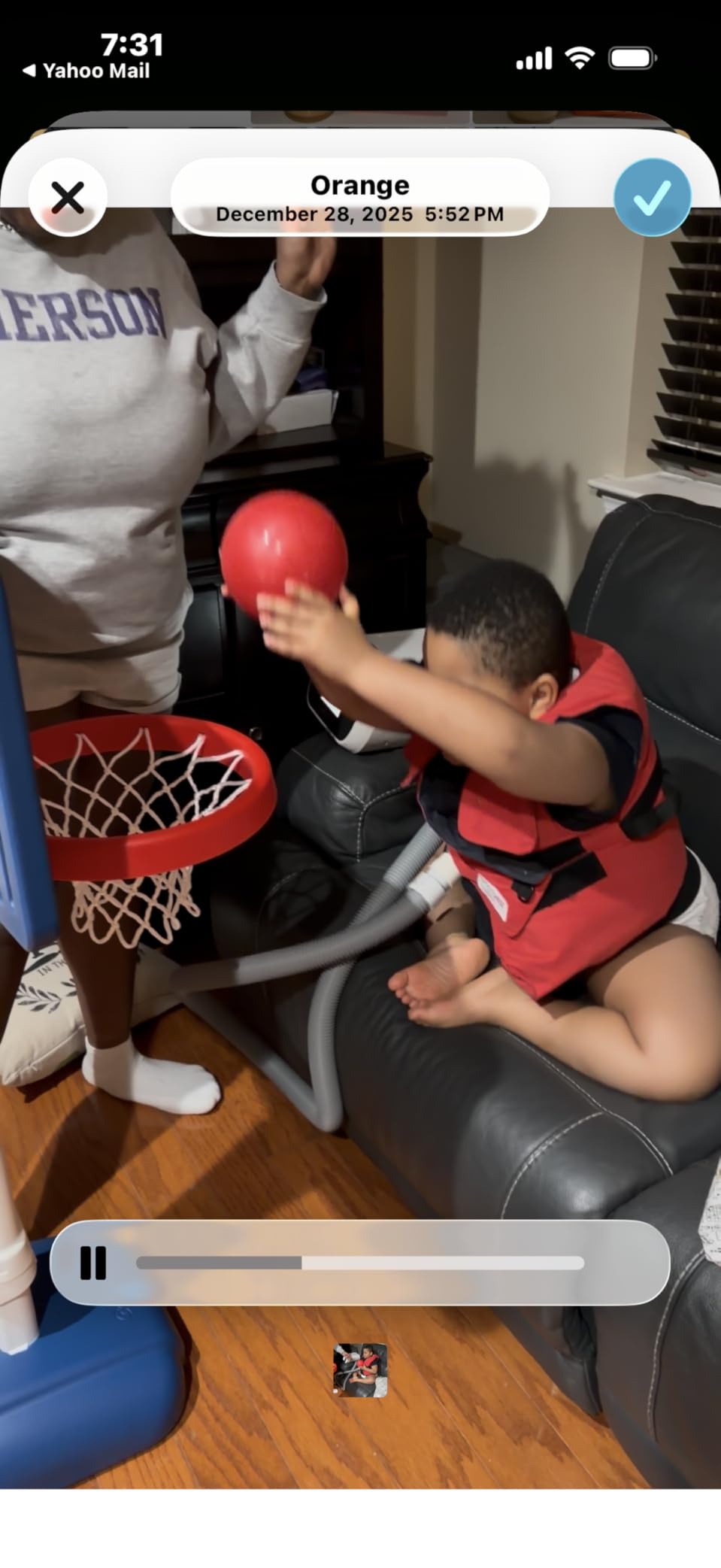 GoSports Tot Shot Toddler Basketball Set - Kids Indoor & Outdoor Toy Hoop with Adjustable Height customer photo 1