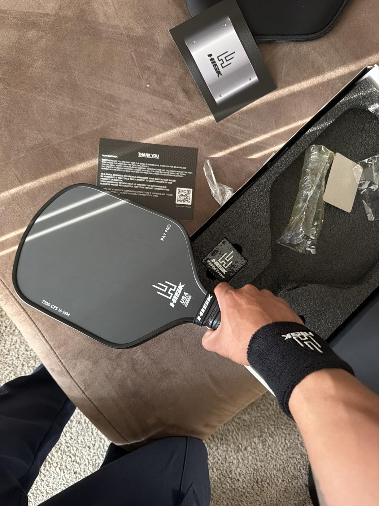 RAV PRO Pickleball Paddle - Ultimate HIGH END 16mm Japanese Toray T700 Raw Carbon Fiber customer photo 2