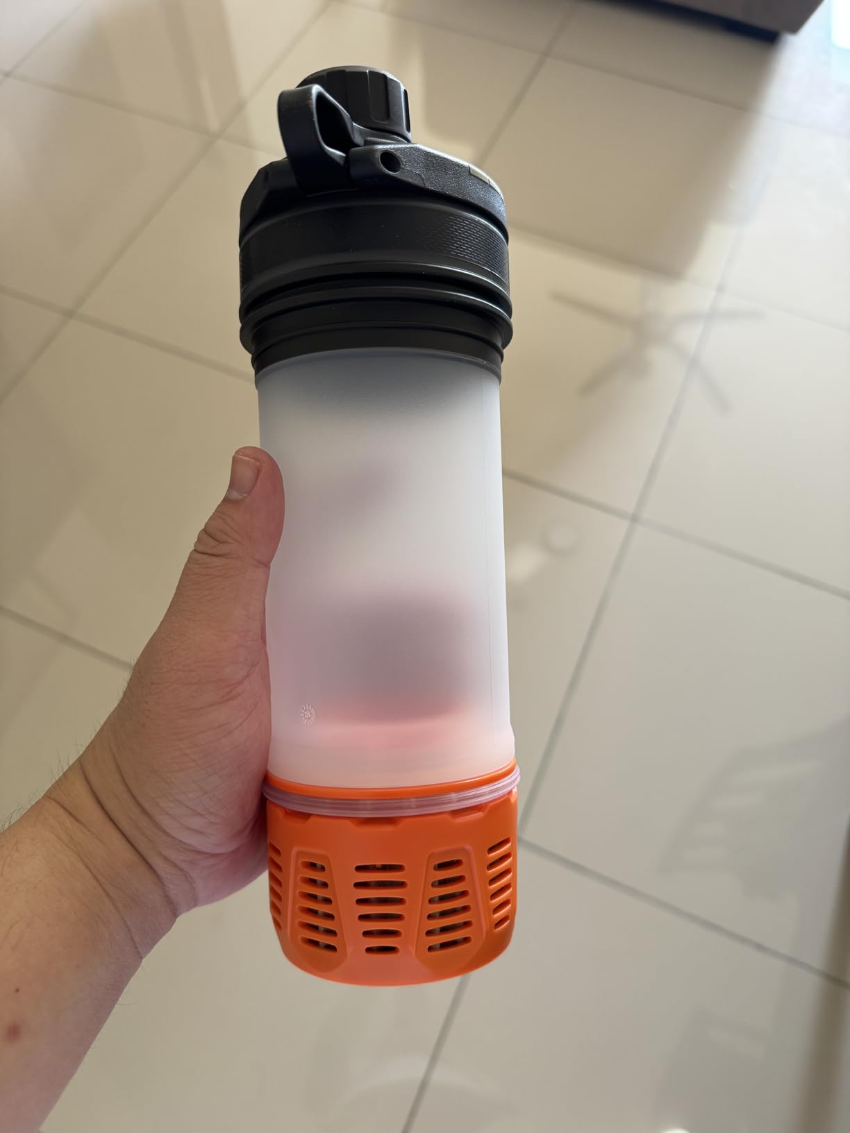 GRAYL GeoPress 24 oz Water Purifier Bottle - Filter for Hiking, Camping, Survival, Travel (Black Camo) customer photo 1