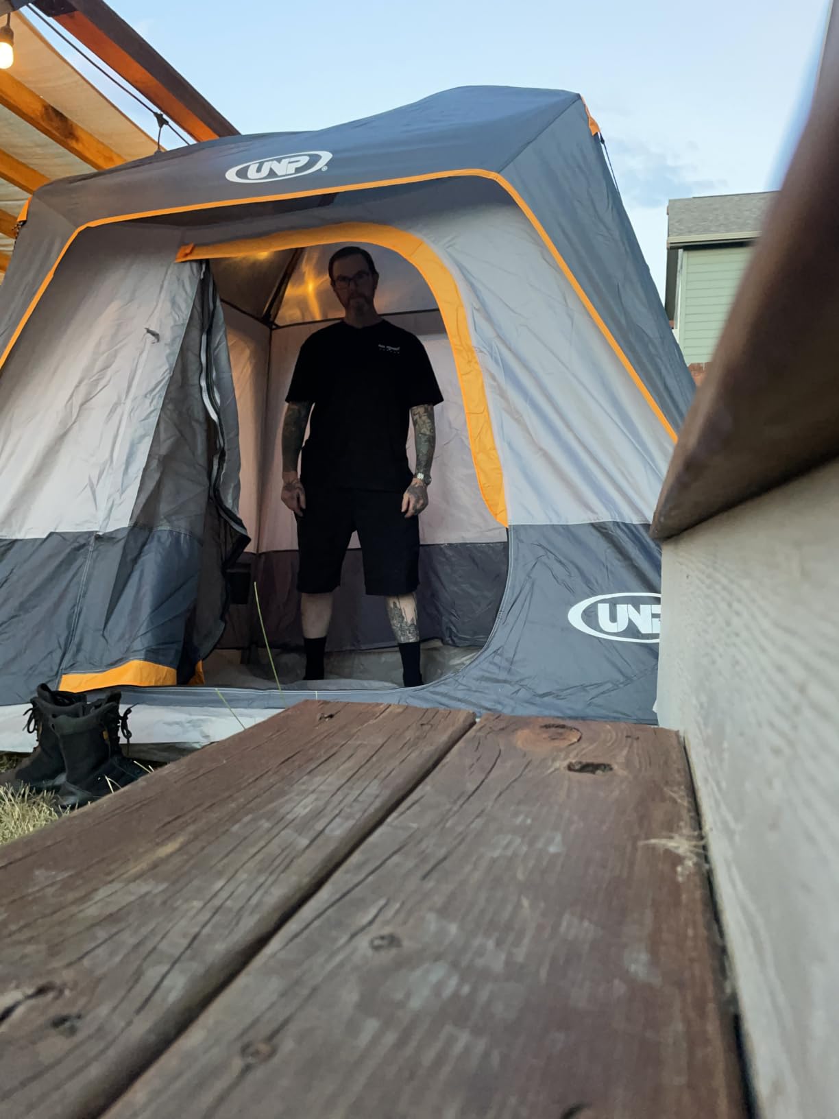 UNP 2/4/6/8 Person Tent, Portable Cabin Tent, Camping Tent 4-Person Easy Set Up, Waterproof with Top Rainfly for Outdoor Camping/Hiking customer photo 1