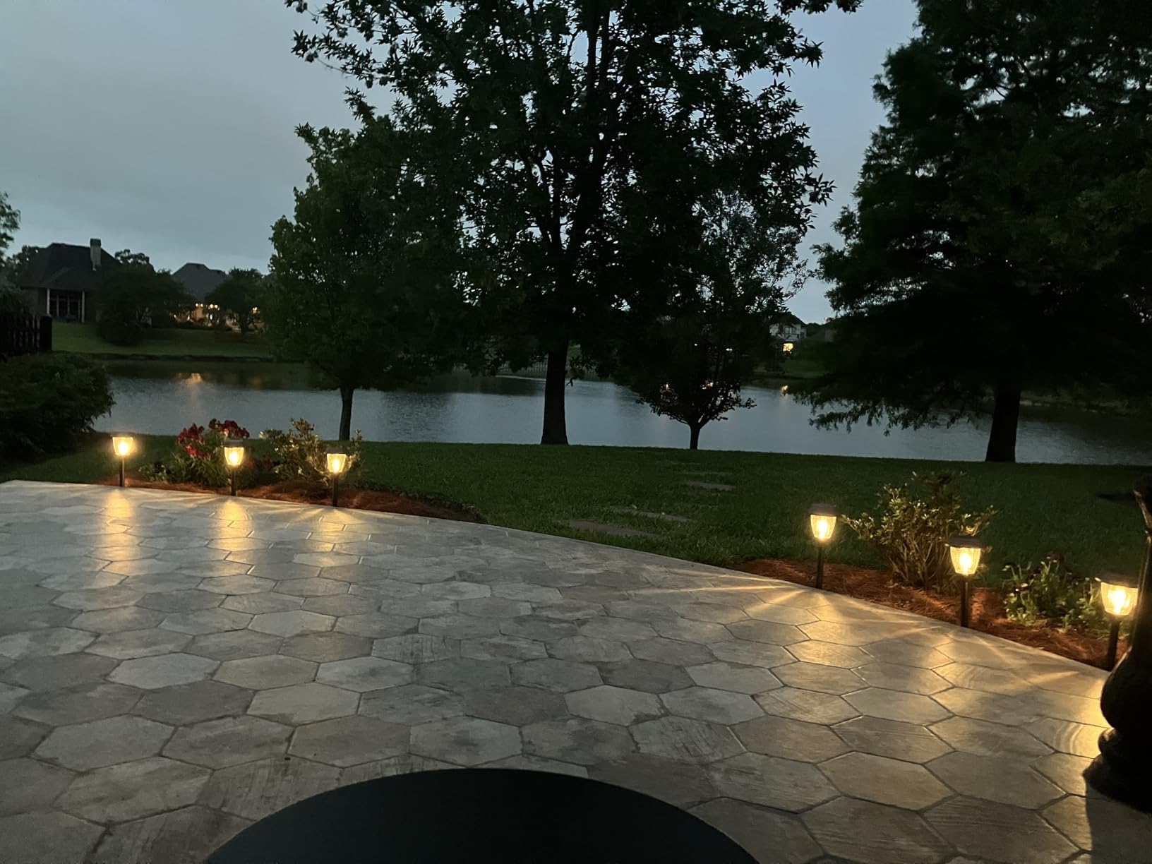 XMCOSY+ Solar Lights Outdoor, 10/25 LM 2 Lighting Modes Garden Lights 6 PCS, IP65 Waterproof Glass & Metal Garden Lights, Warm White LED Solar Powered Landscaping for Yard Pathway Walkway Driveway Patio customer photo 2