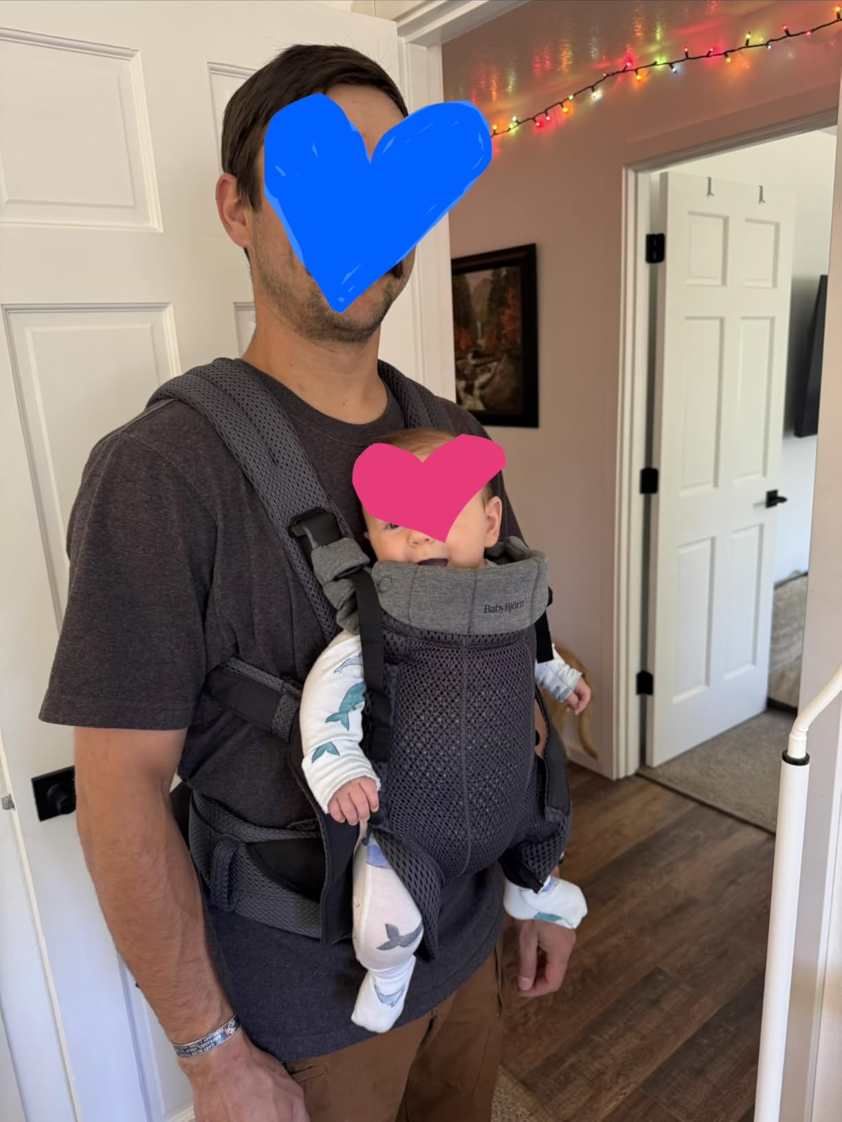 BabyBjörn Baby Carrier Harmony, Dark Green, 3D Mesh | 3-in-1 Ergonomic Baby Carrier; Newborn, Facing-in, Outward-Facing, and Back Carrying Positions Supported (7-40 lbs), Newborn to Toddler customer photo 1