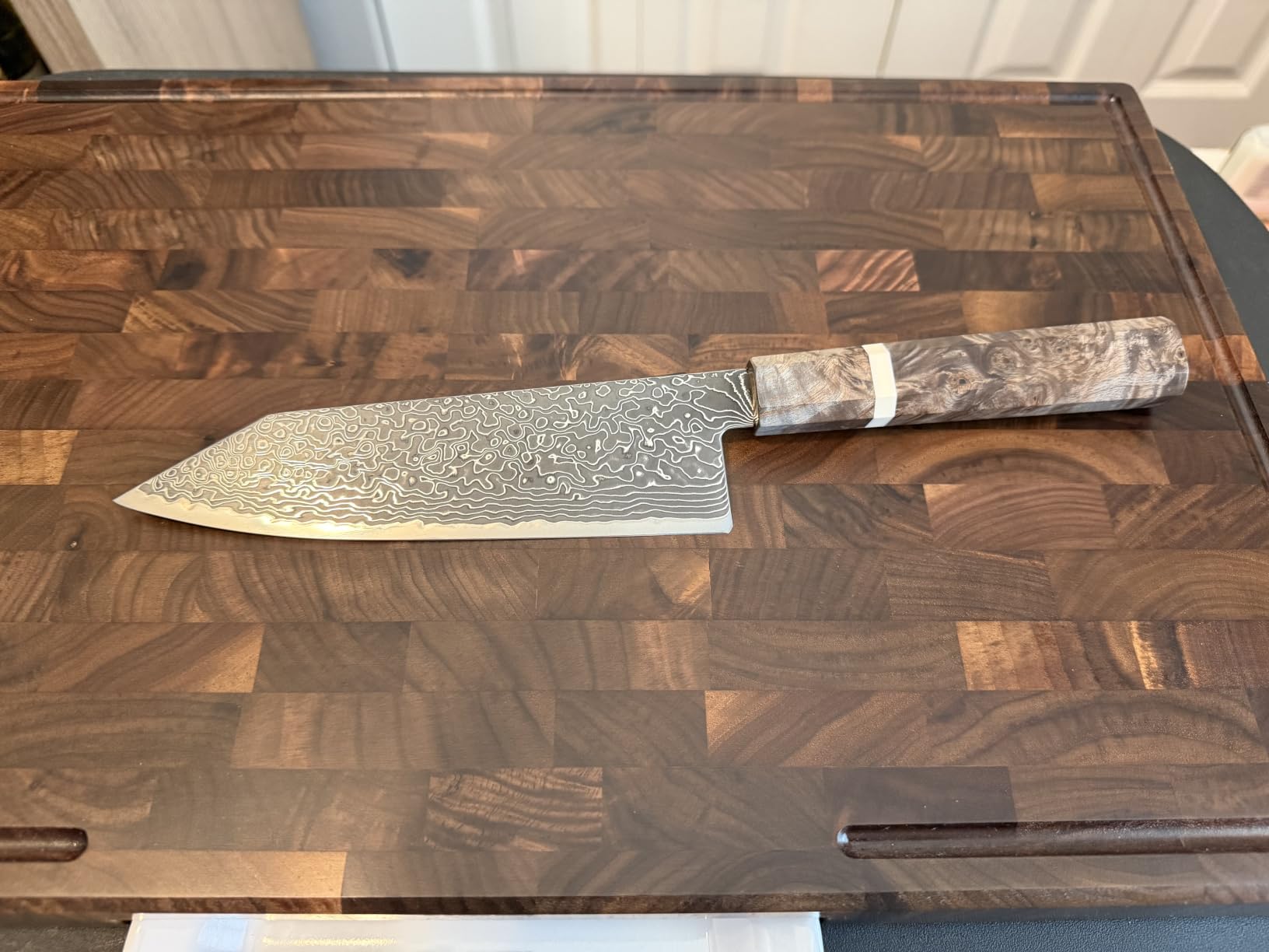 American Black Walnut Wood Cutting Board, End Grain Butcher Block for Kitchen | Black Walnut Grown in USA - 16