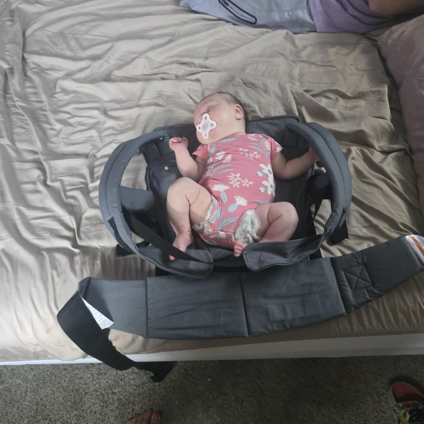 Momcozy PureHug Baby Carrier - Ergonomic, Cozy and Lightweight Carrier for 7-45lbs | Effortless to Put On, Ideal for Hands-Free Parenting, Enhanced Lumbar Support customer photo 1