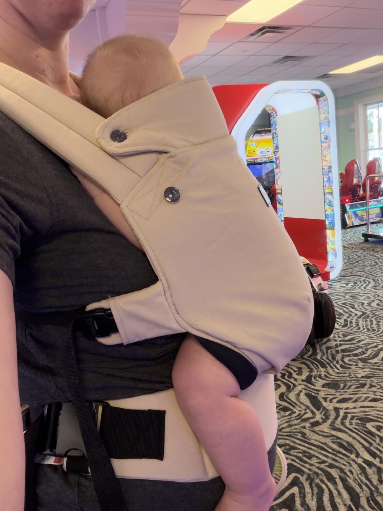 Momcozy PureHug Baby Carrier - Ergonomic, Cozy and Lightweight Carrier for 7-45lbs | Effortless to Put On, Ideal for Hands-Free Parenting, Enhanced Lumbar Support customer photo 2