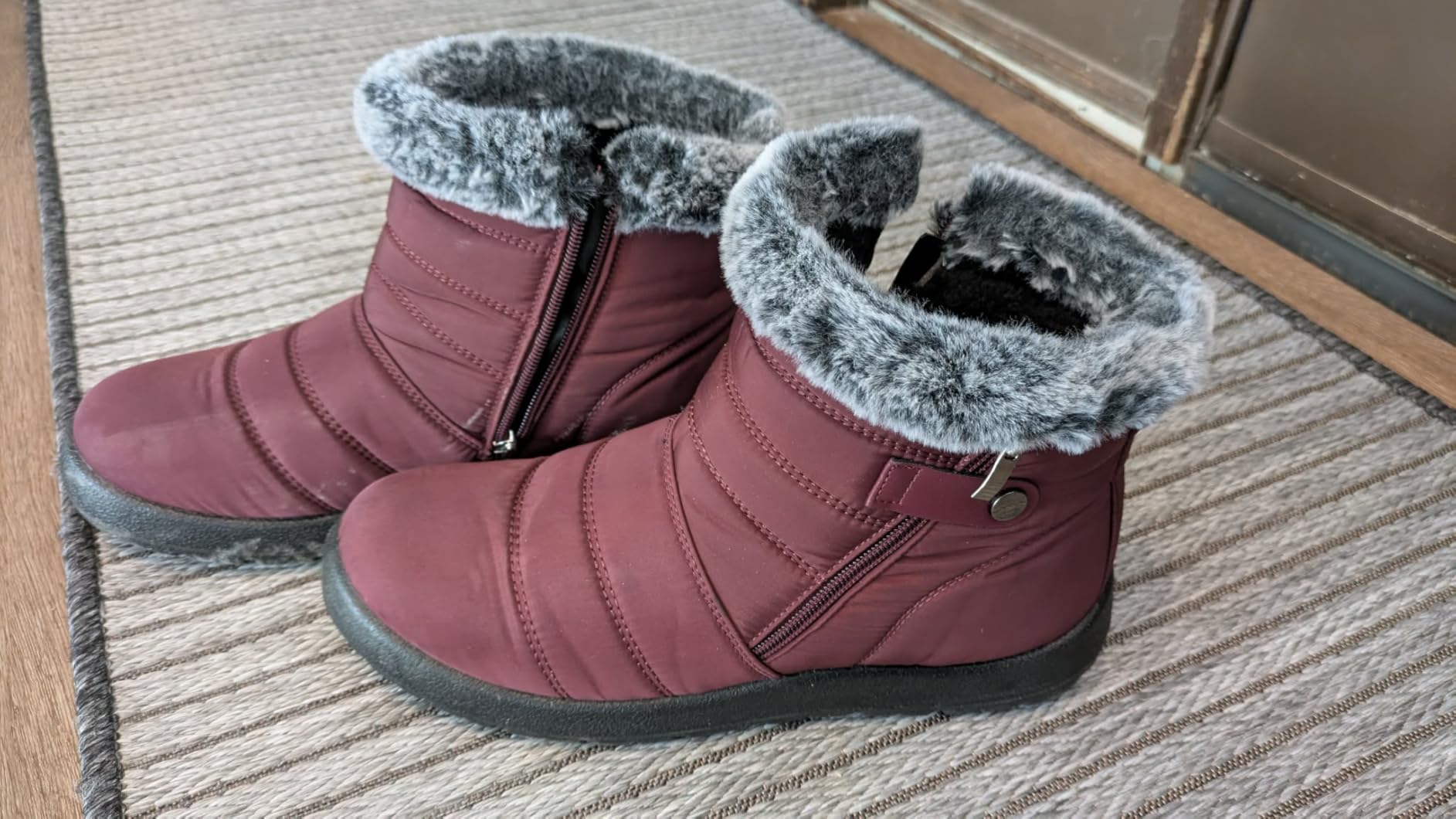Winter Boots for Women Snow: Warm Waterproof Non Slip Outdoor Boot | Fur Lined Ankle Boots Warm for All-Day Winter Commute - Comfortable Cold Weather Non Slip Walking No Foot Fatigue customer photo 2