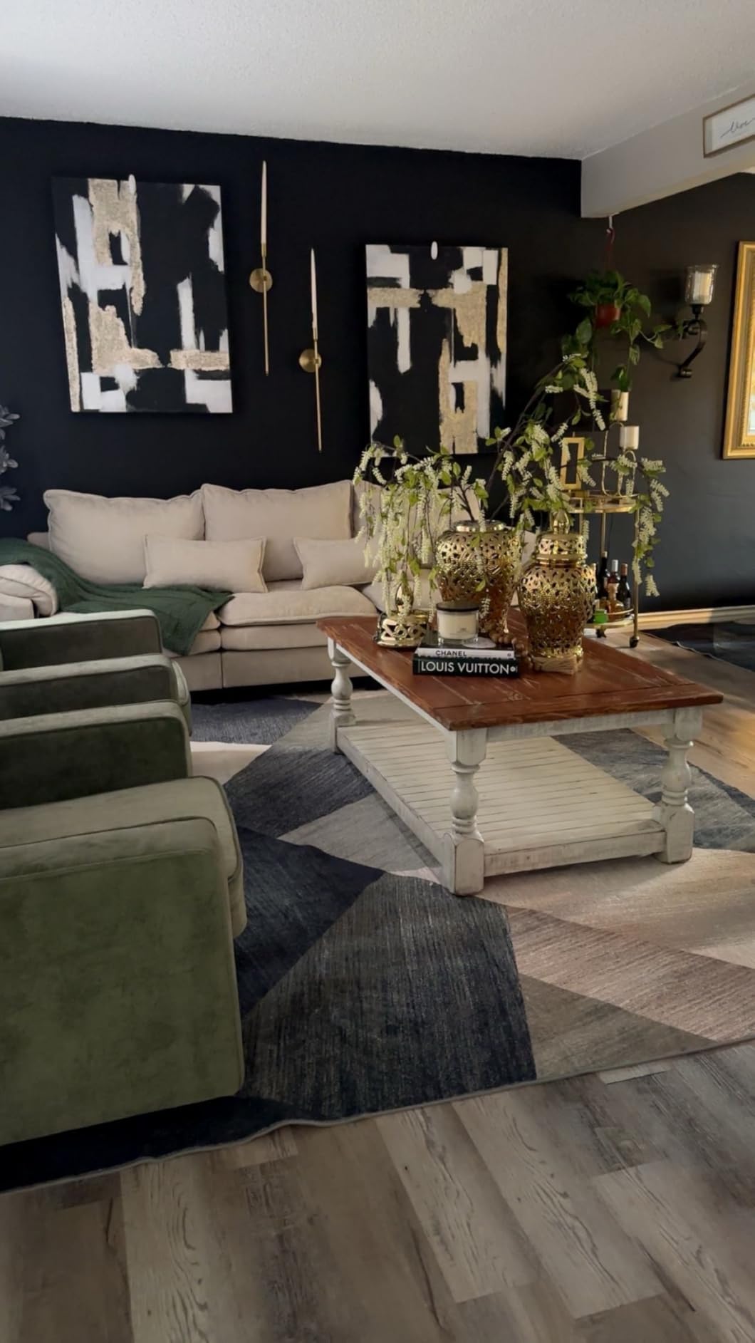 HOMFINE Washable Modern Area Rug - Geometric Style 5x7 Rugs for Living Room, Bedroom, Machine Washable Rug Soft Non Slip Non Shedding Area Rug - Grey, 5'x7' customer photo 1
