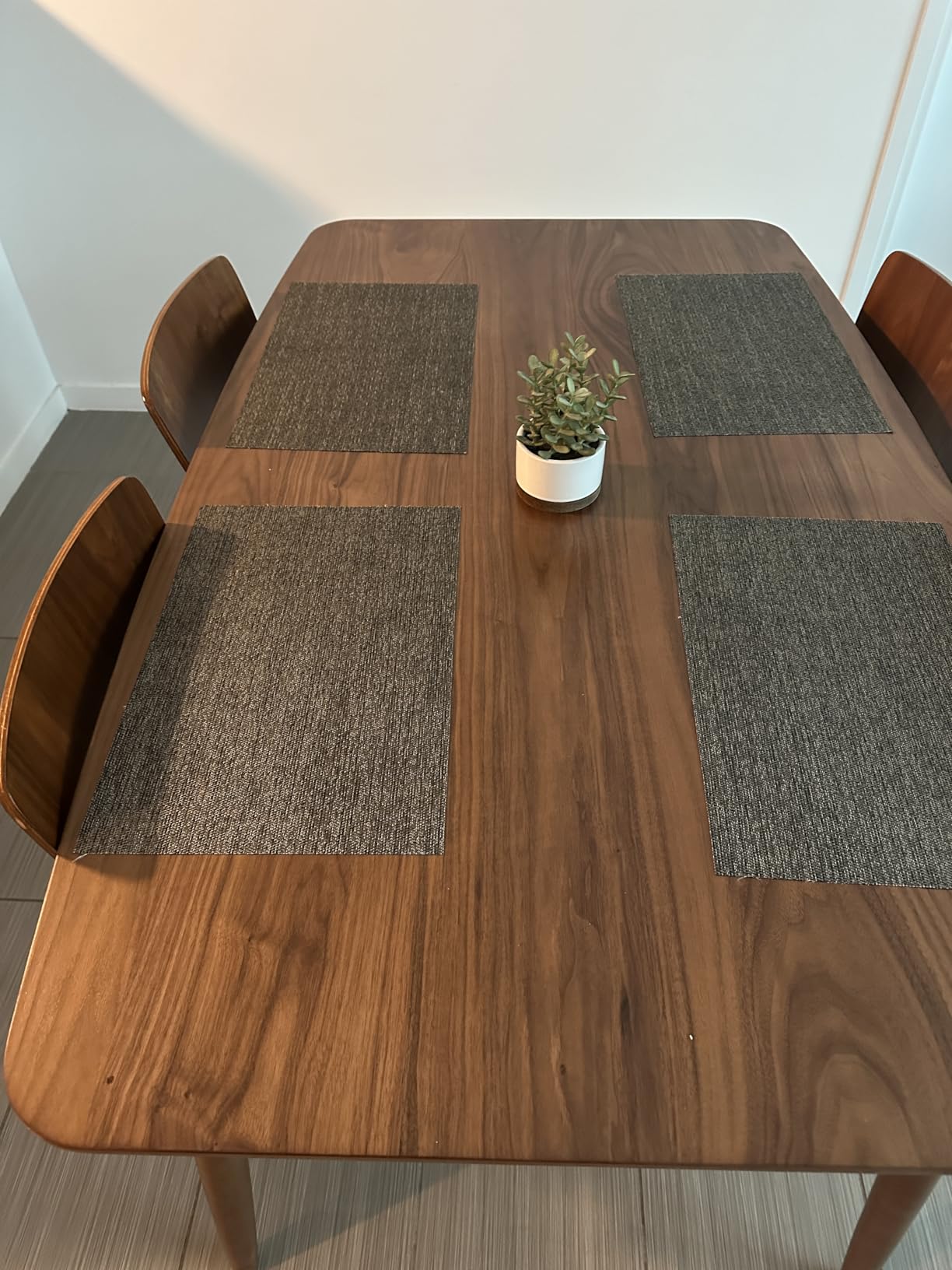 Walker Edison Mid-Century Modern Solid Wood Tapered-Leg Dining Table, 59 Inch, English Ash customer photo 1