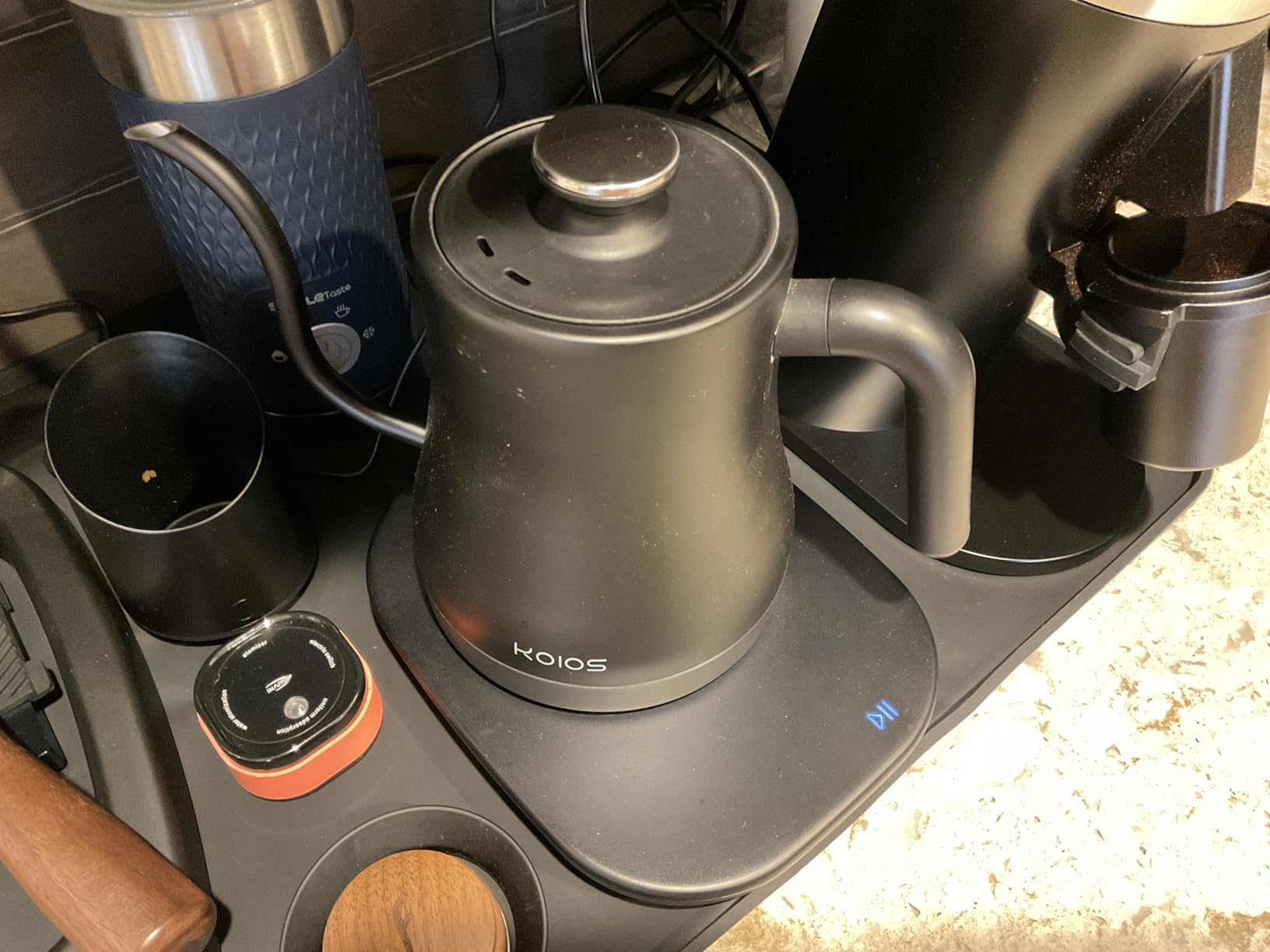 KOIOS Gooseneck Electric Kettle, ±1℉ Temp Control, Mute Mode, 4H Keep Warm | 0.8L Pour Over Kettle, 1200W Fast Heating, Stainless Steel, Coffee & Tea Brewing customer photo 1