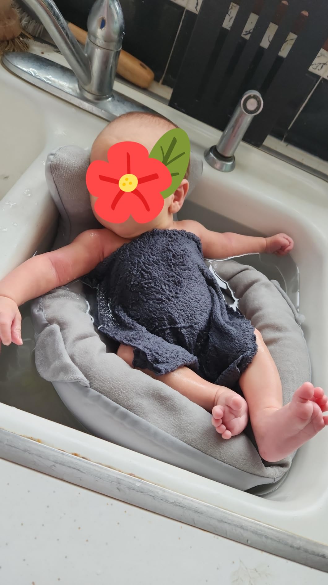 Skip Hop Soft Sink Baby Bath Tub, Moby, Grey customer photo 1