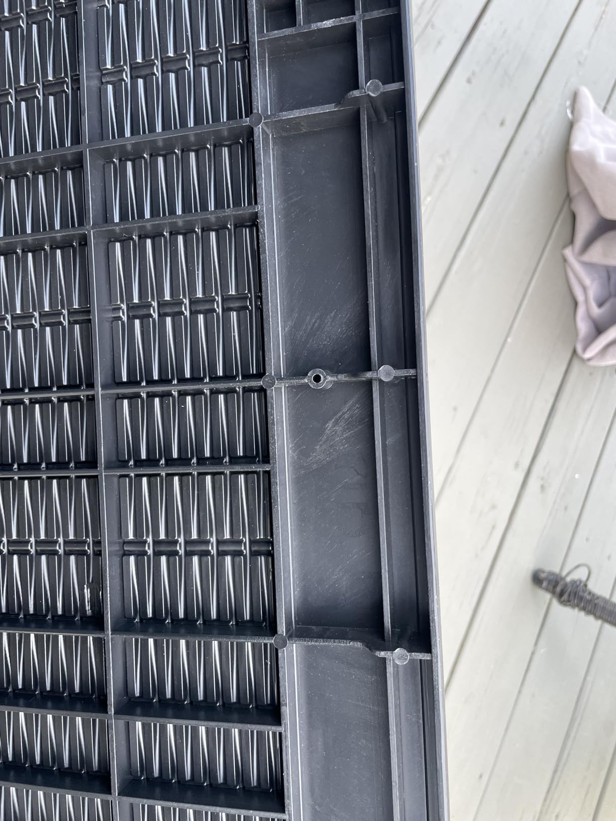 PatioZen 100 Gallon Deck Box Lockable Waterproof Outdoor Storage Black | Resin Material, Patio Storage Box for Furniture Garden Tools Outside Storage Boxes Waterproof Design customer photo 1