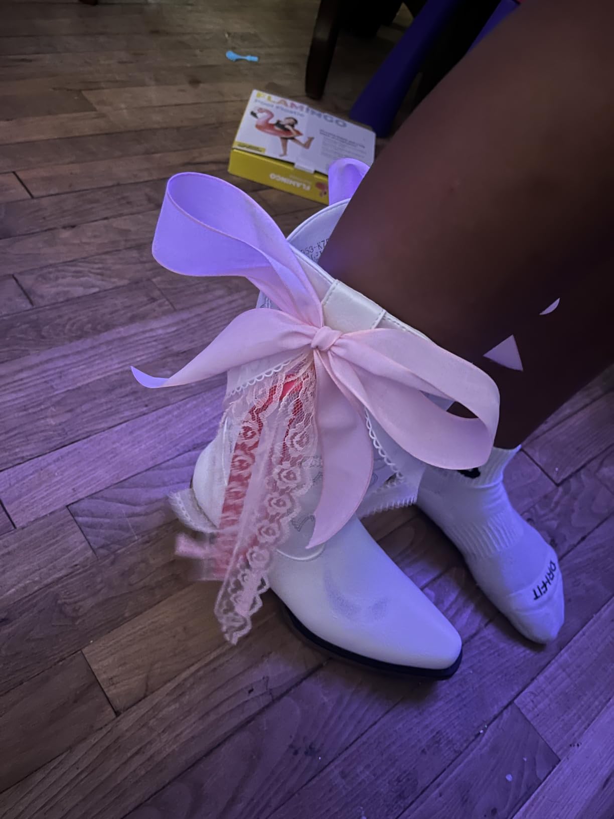 Cowboy Boots for Women - Mid Calf Cowgirl Boots Western Chunky Heel Pointed Toe Boot with Retro Embroidery, Country Concert Outfit Essentials for Rodeo Festival customer photo 2