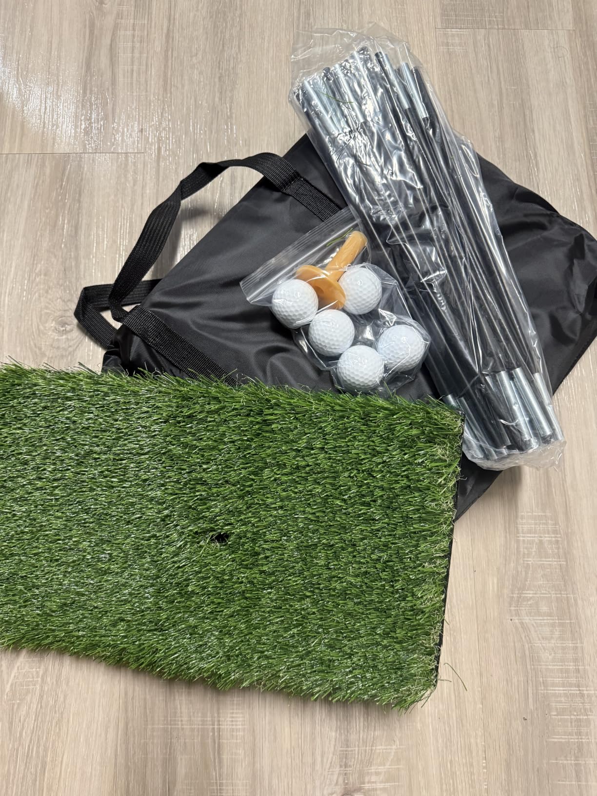 Golf Net: 10x7ft Golf Practice Net for Backyard Chipping Driving with Dual-Turf Golf Hitting Mat, All-in-1 Outdoor Indoor Golf Hitting Net with Multiple Targets customer photo 1