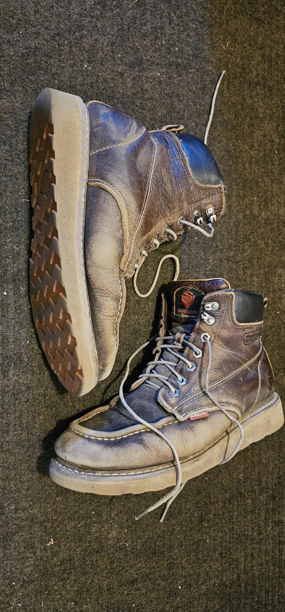 SUREWAY Men's Heavy Duty Composite Toe Work Boots - Goodyear Welt, Full Grain Leather, 6 in Wedge Moc Toe Construction Boots customer photo 2