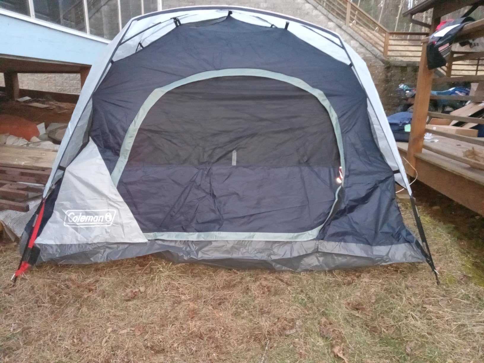 Coleman Skydome Tent with LED Lights & 5-Minute Setup, Weatherproof 4-Person Tent with Overhead Lighting, Made of PFAS-Free Materials customer photo 1