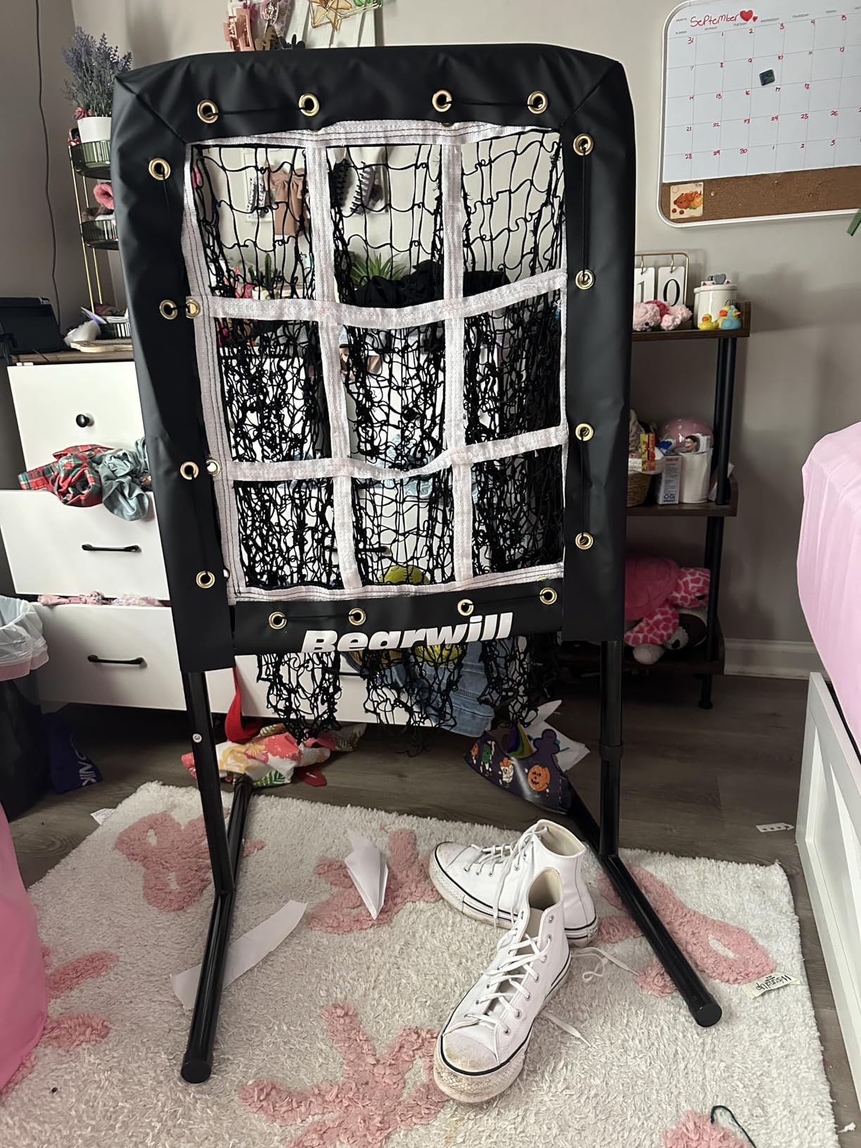 Bearwill Pitching Net, 9 Hole Pitching Net with Strike Zone, Baseball Softball Pitching Target with Adjustable Height, Baseball Pitcher Throwing Practice Training Equipment for All Skill Levels customer photo 1