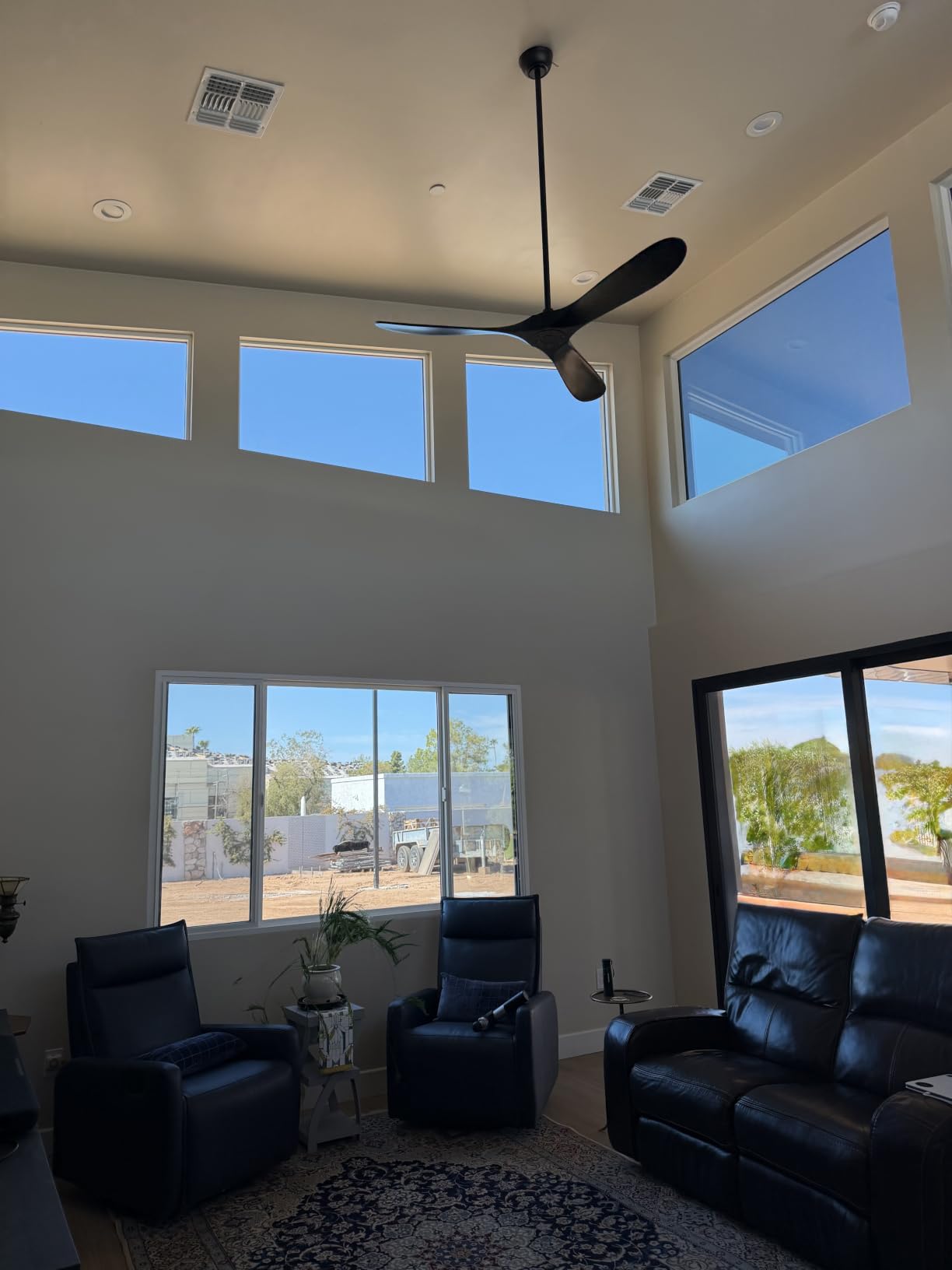 52 Inch Outdoor Ceiling Fans No Light, Solid Wood Ceiling Fan Without Light, Quiet High CFM BLDC Motor, Remote Control, 3 Blade Propeller Rustic, Damp Rated for Patio/Porch/Indoor, 6 Speeds, Dark Walnut customer photo 1