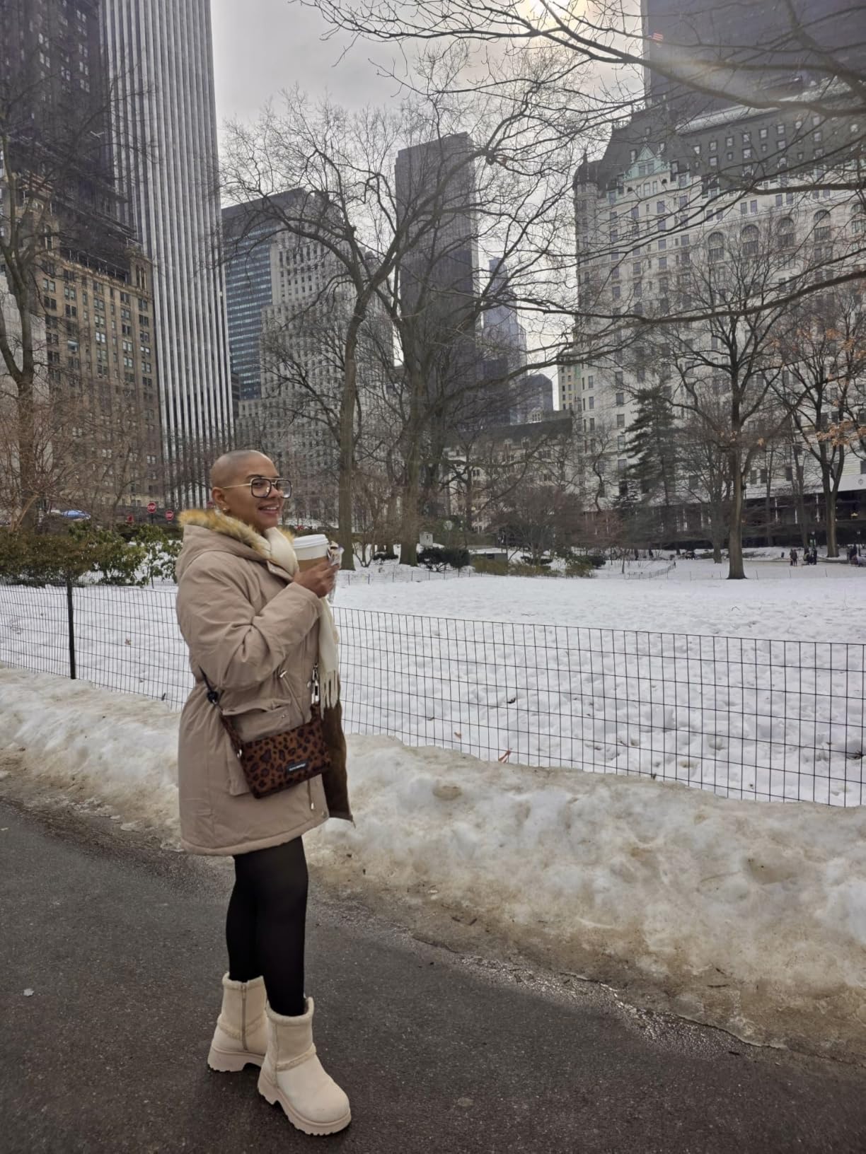 Women Winter Coats Fleece Lined Parka Jackets with Faux-fur Hood customer photo 1