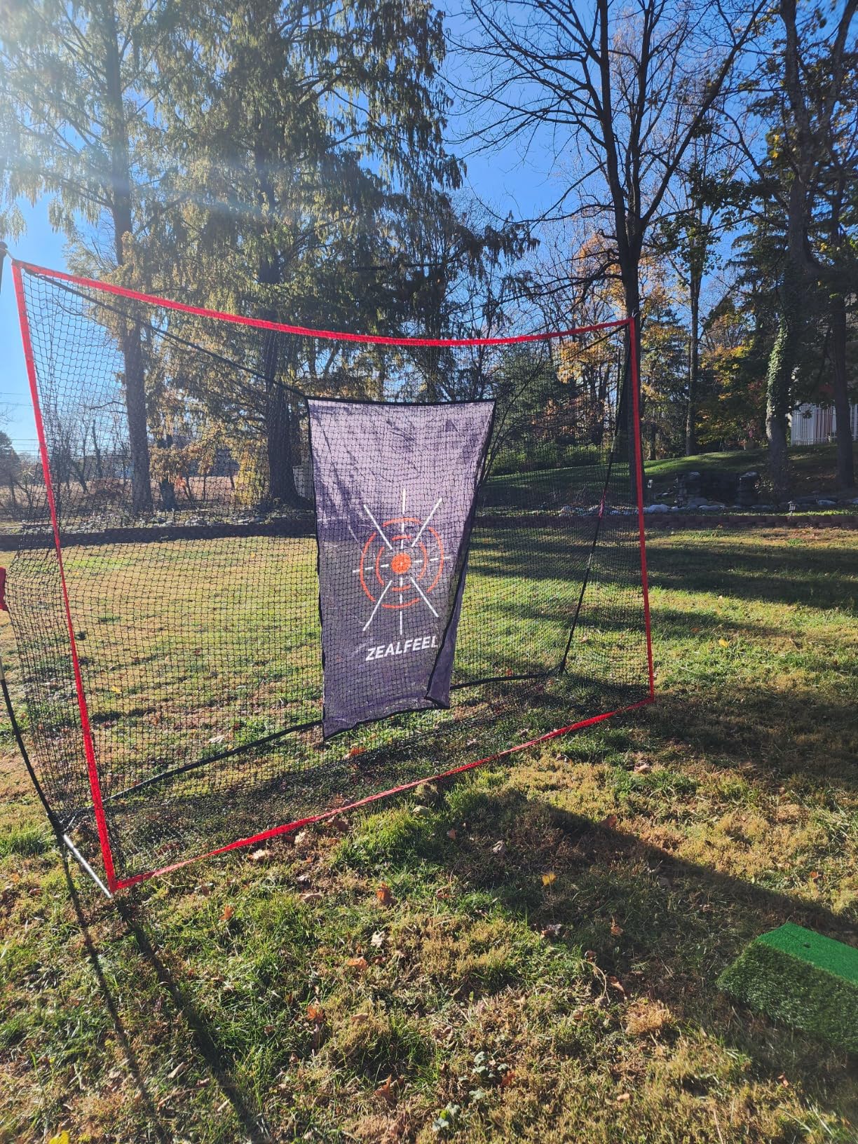 ZEALFEEL Golf Net, 10 x 7 ft Hitting Practice Set with Chipping Net | Foldable Mat, Silk Target, 8 Tees, 6 Balls, Carry Bag, For Backyard Driving, Chipping and Indoor or Outdoor Practice customer photo 2