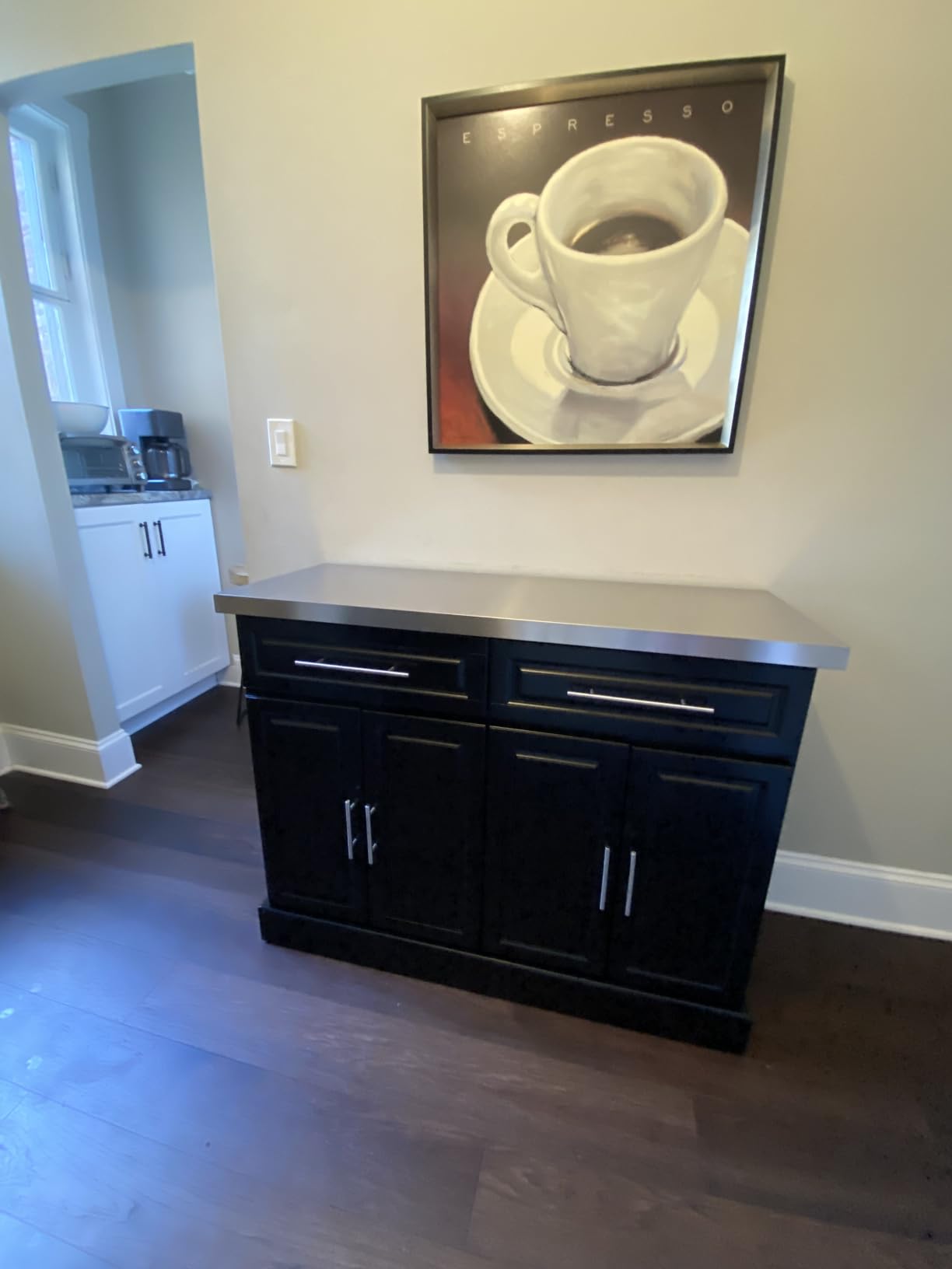 HOMCOM Rolling Kitchen Island Cart with 47
