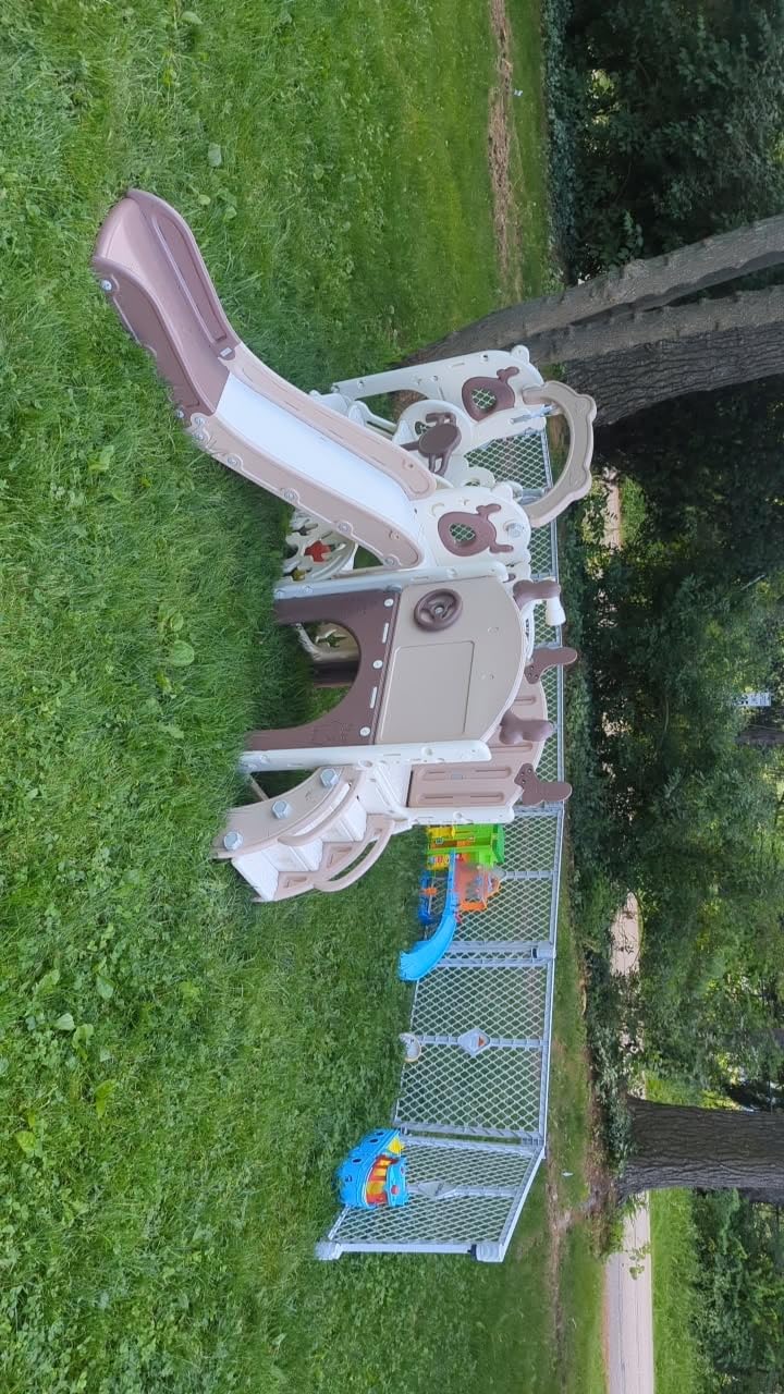 Mloong 12 in 1 Toddler Slide and Swing Set, Kids Slide for Toddlers 1-3 Years Old Baby, Indoor Outdoor with Basketball Hoop Drawing Golf for Kids Easy Assembly customer photo 2
