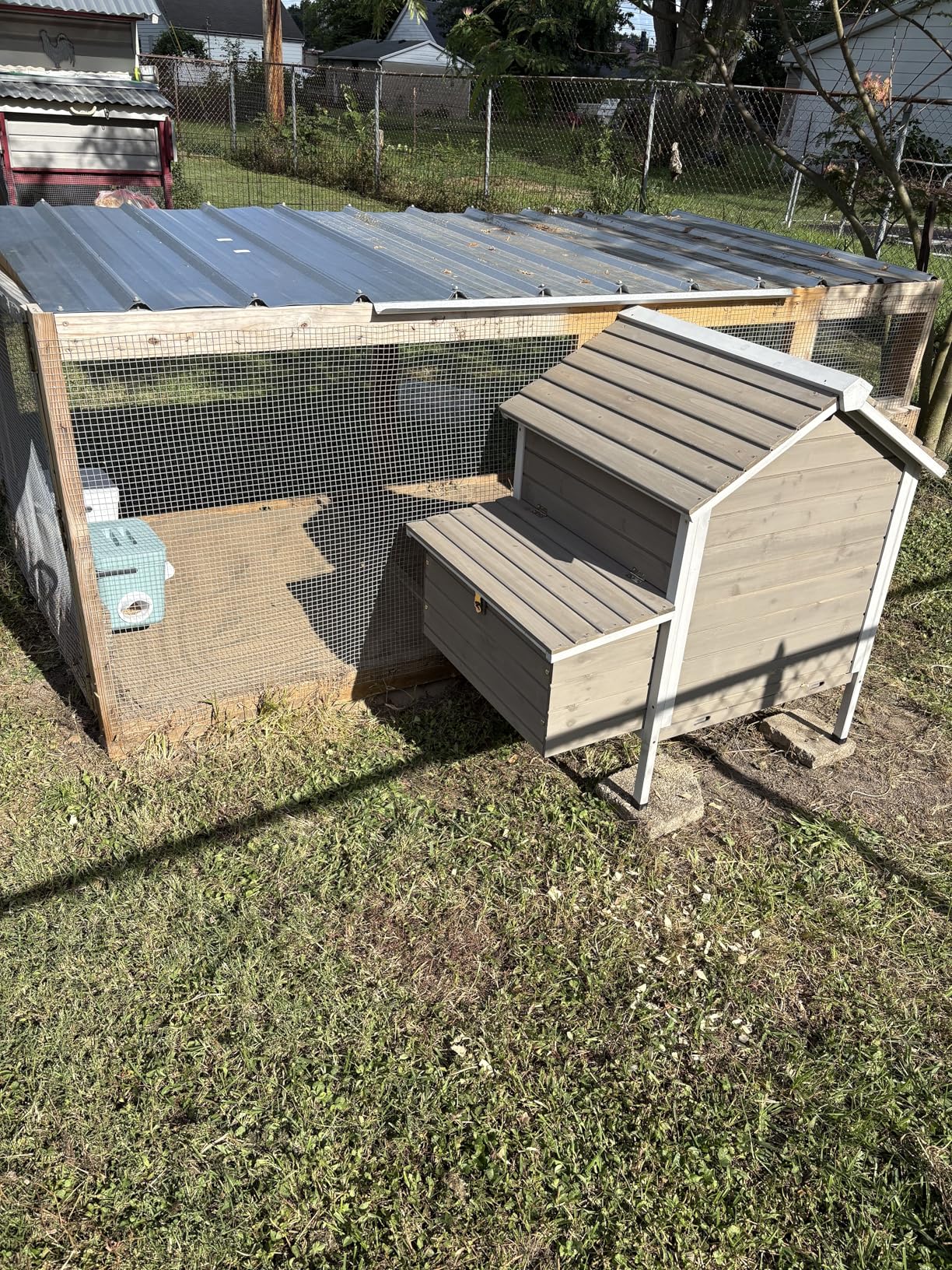 Ketive Chicken Coop Chicken House Outdoor with Removable Trays, Wooden Rabbit Hutch Poultry Cage with Nesting Box, Indoor Hen House Chicken Cage with Ramp for Garden Backyard customer photo 2