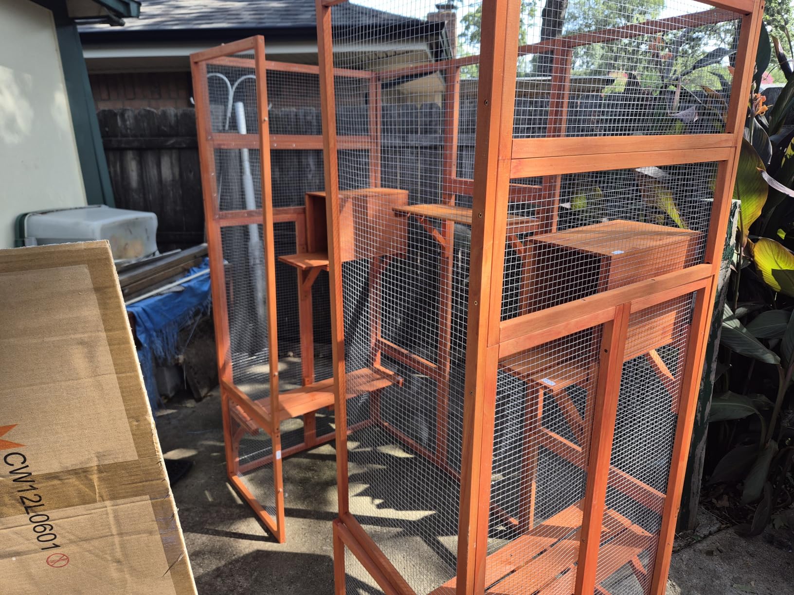NYEEKOY 71in Catio, Indoor & Outdoor Cat Enclosure Waterproof Roof & Perches | Includes 5 Platforms & 2 Resting Boxes, UV Resistant, Grey customer photo 1