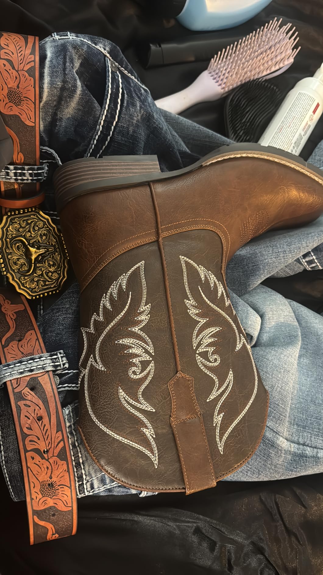 Cowboy Boots For Men Square Toe Western Boot customer photo 2