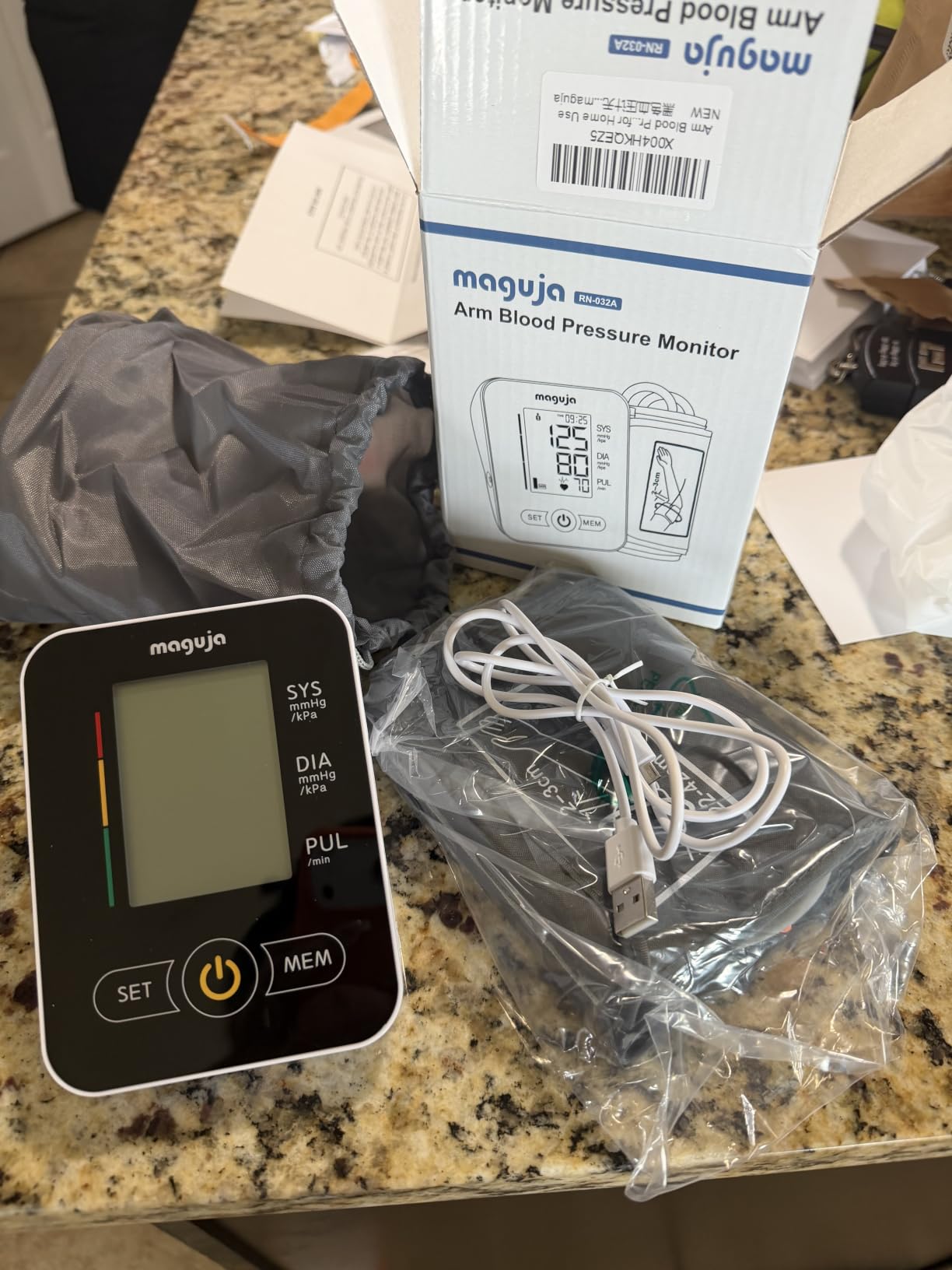 maguja Upper Arm Blood Pressure Monitor Auto Digital for Home Use(Black) | Blood Pressure Machine, One-Button Design BP Monitor with Adjustable Wide-Range Cuff for Adult Travel customer photo 1