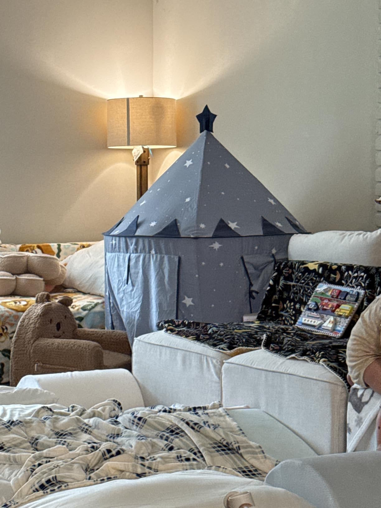 Tiny Land Kids Play Tent, Blue Castle Pop Up Tent for Toddlers Indoor | Portable Playhouse for Fun & Imaginative Play customer photo 1