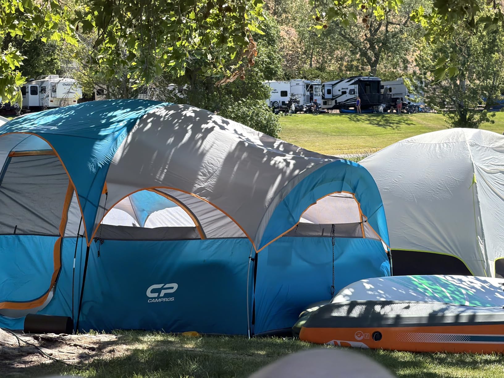 CAMPROS CP Tent 8 Person Camping Tents, Weather Resistant Family Tent, 5 Large Mesh Windows, Double Layer, Divided Curtain for Separated Room, Portable with Carry Bag customer photo 2