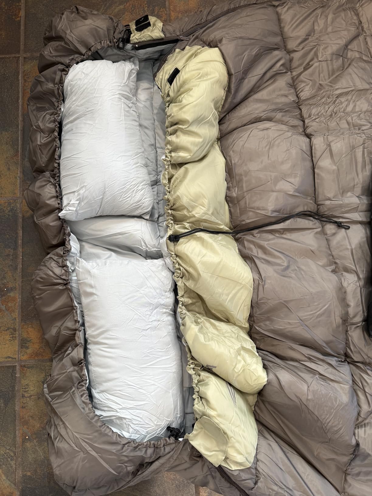 Double Sleeping Bag for Adults Two Person Camping Sleeping Bag | All Season Backpacking Hiking Cold Weather with Pillow Compression Sack customer photo 1