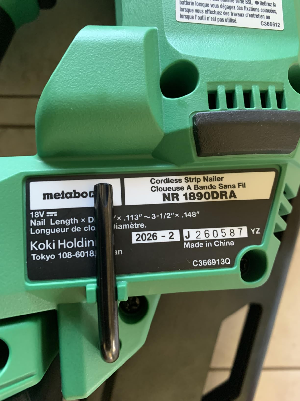 Metabo HPT 18V MultiVolt Cordless 21° Framing Nailer Kit, 3-1/2